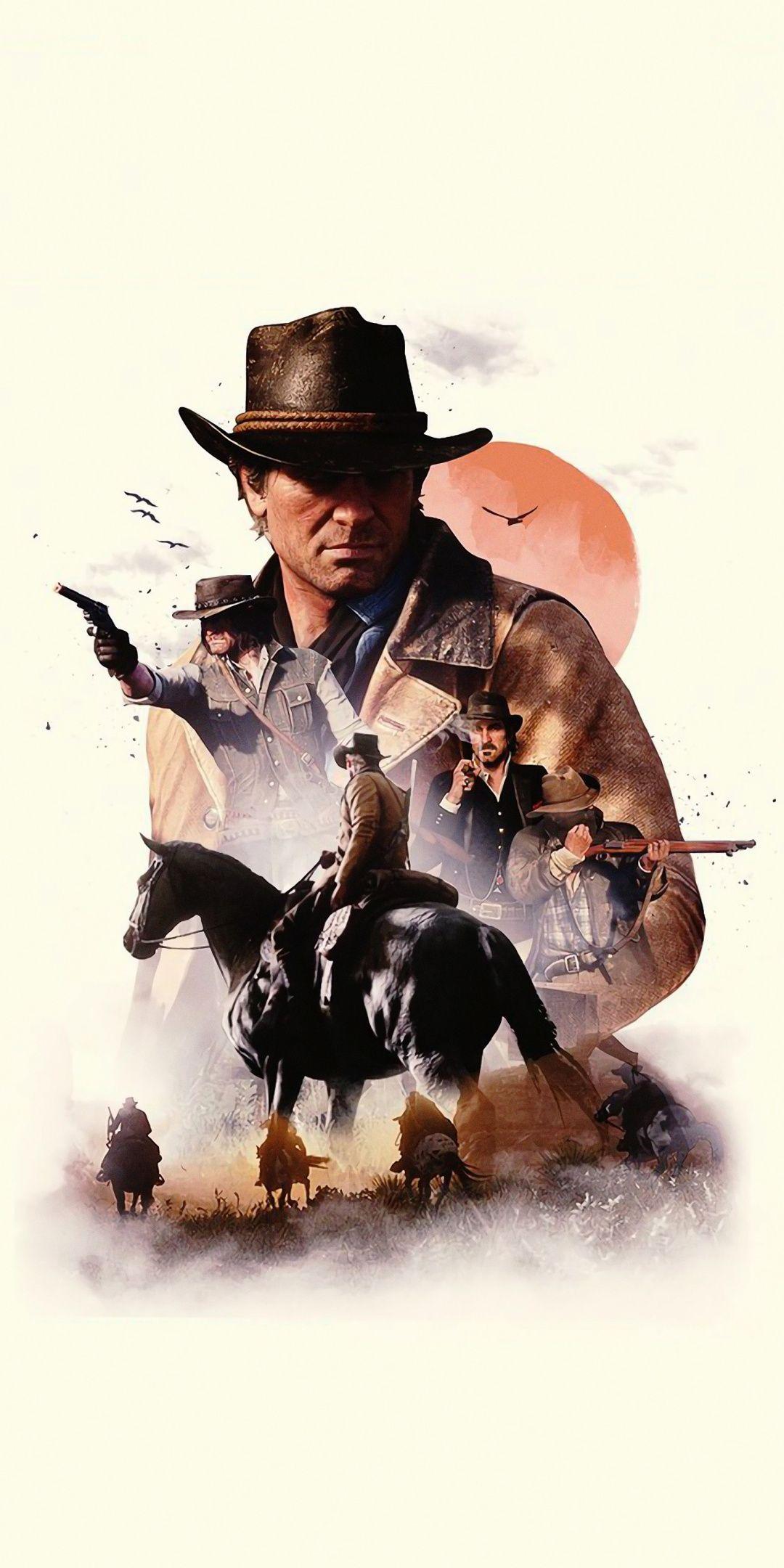 Red Dead Redemption 2 cowboy cavallo, 1080x2160 Verticale, Telefono