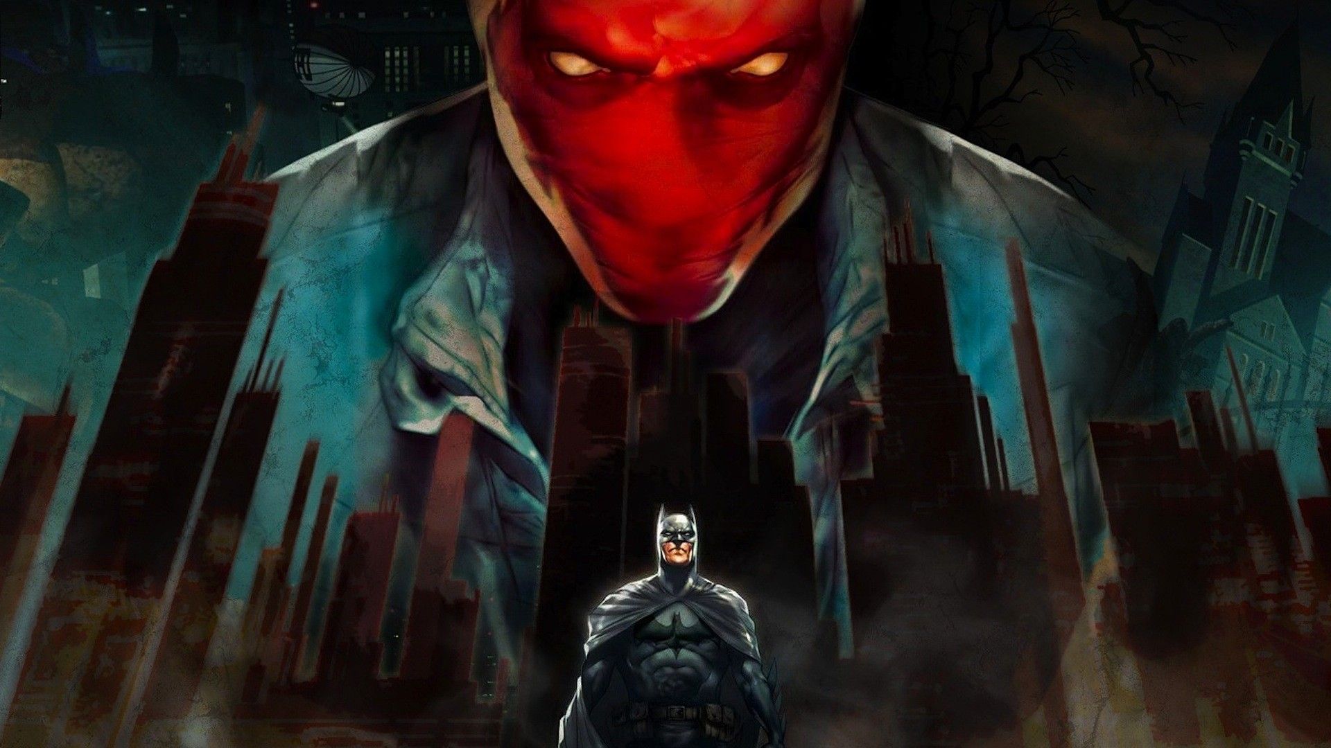 Batman e Red Hood città, Gotham, 1920x1080 1080p, Desktop