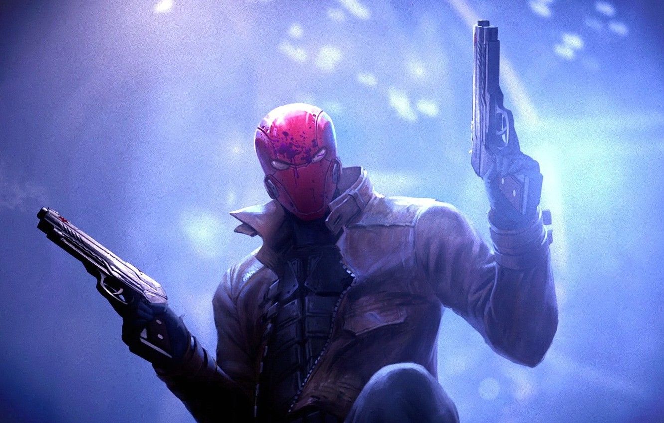 Red Hood DC con pistole, 1332x850 720p, PC