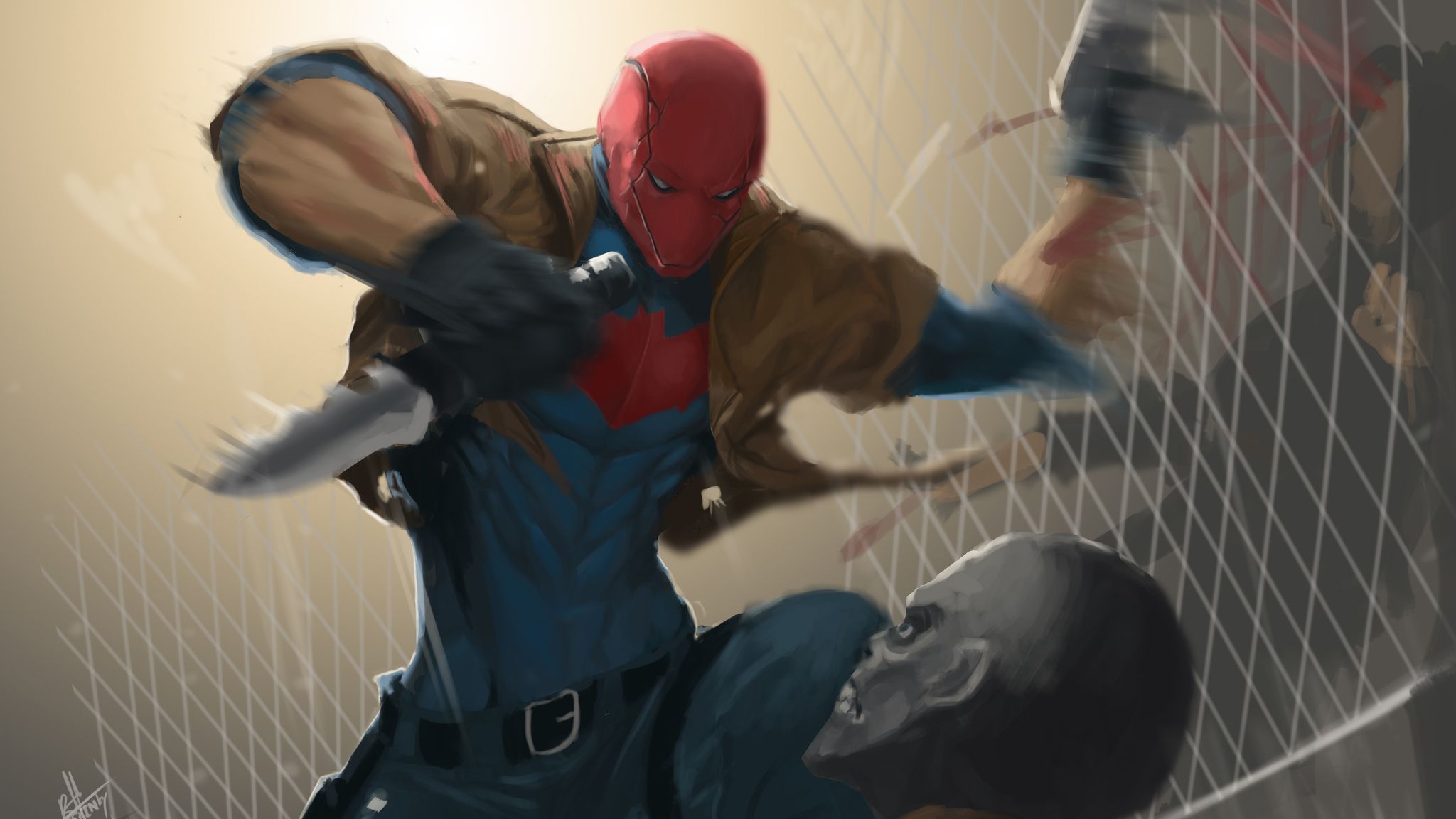 Red Hood combatte Black Mask, 2048x1152 2K, PC Desktop