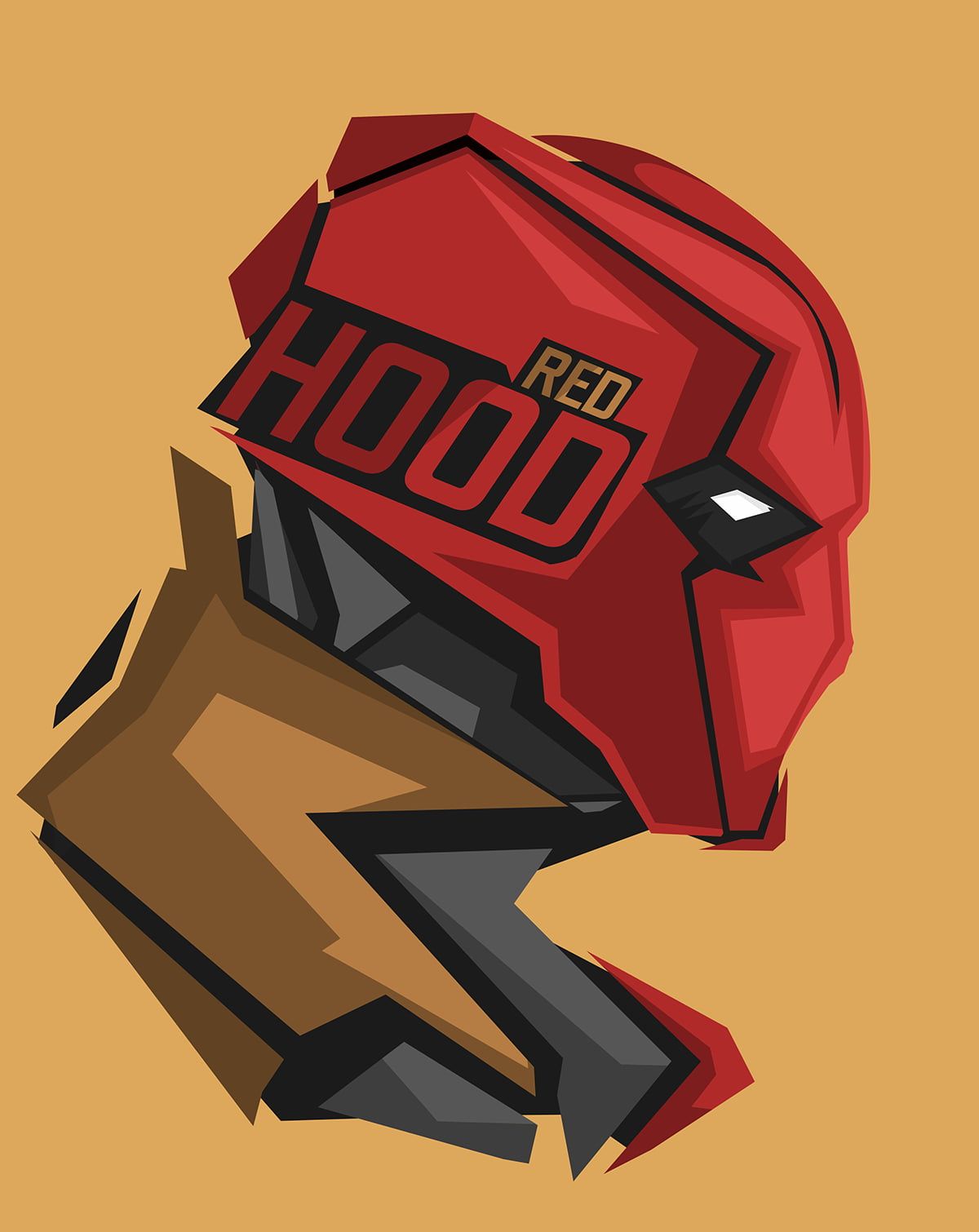 Red Hood casco illustrazione DC, 1200x1510 Full HD Verticale, iPhone