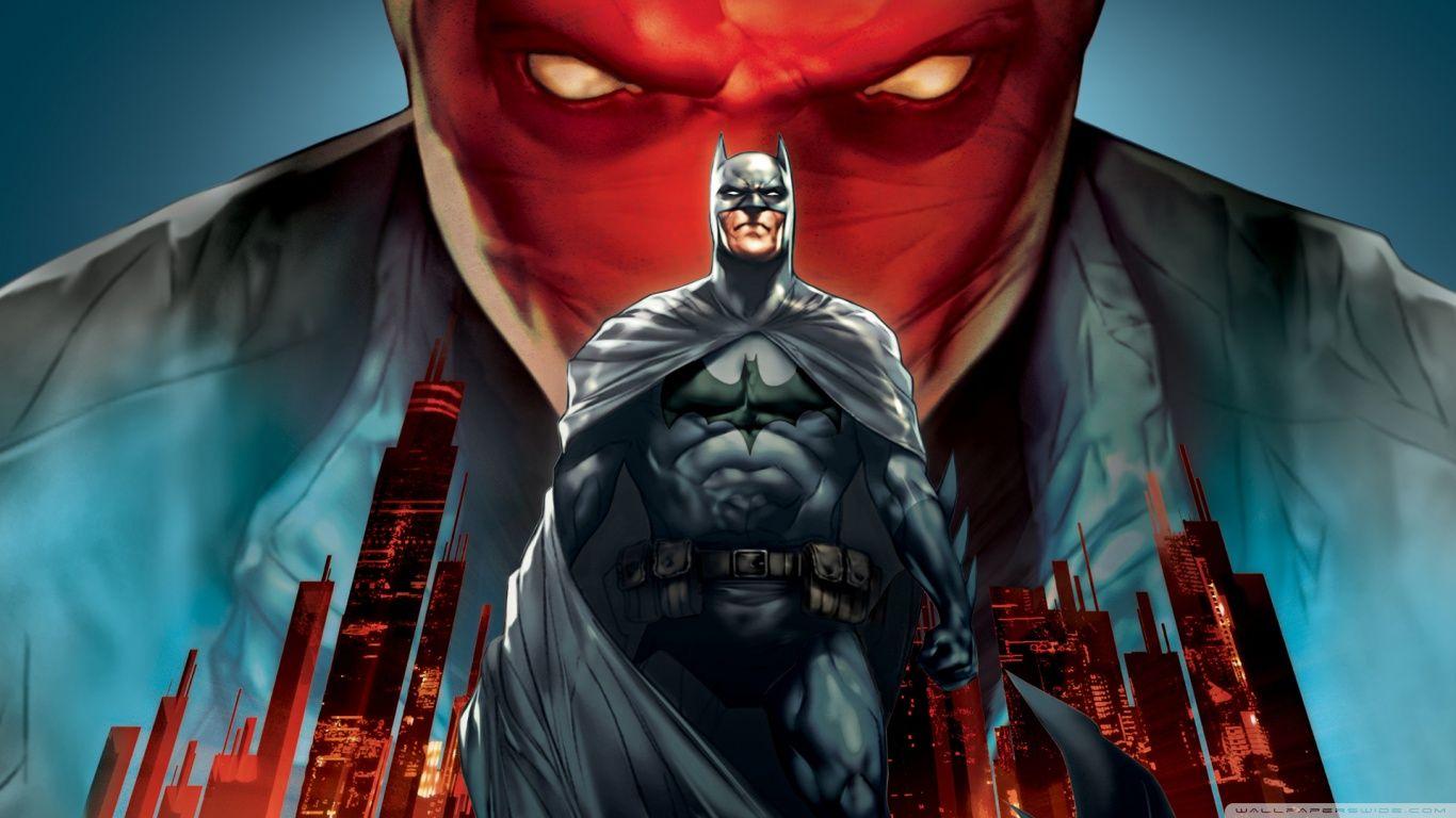 Batman con Red Hood sullo sfondo, DC Comics, 1366x768 720p, Laptop