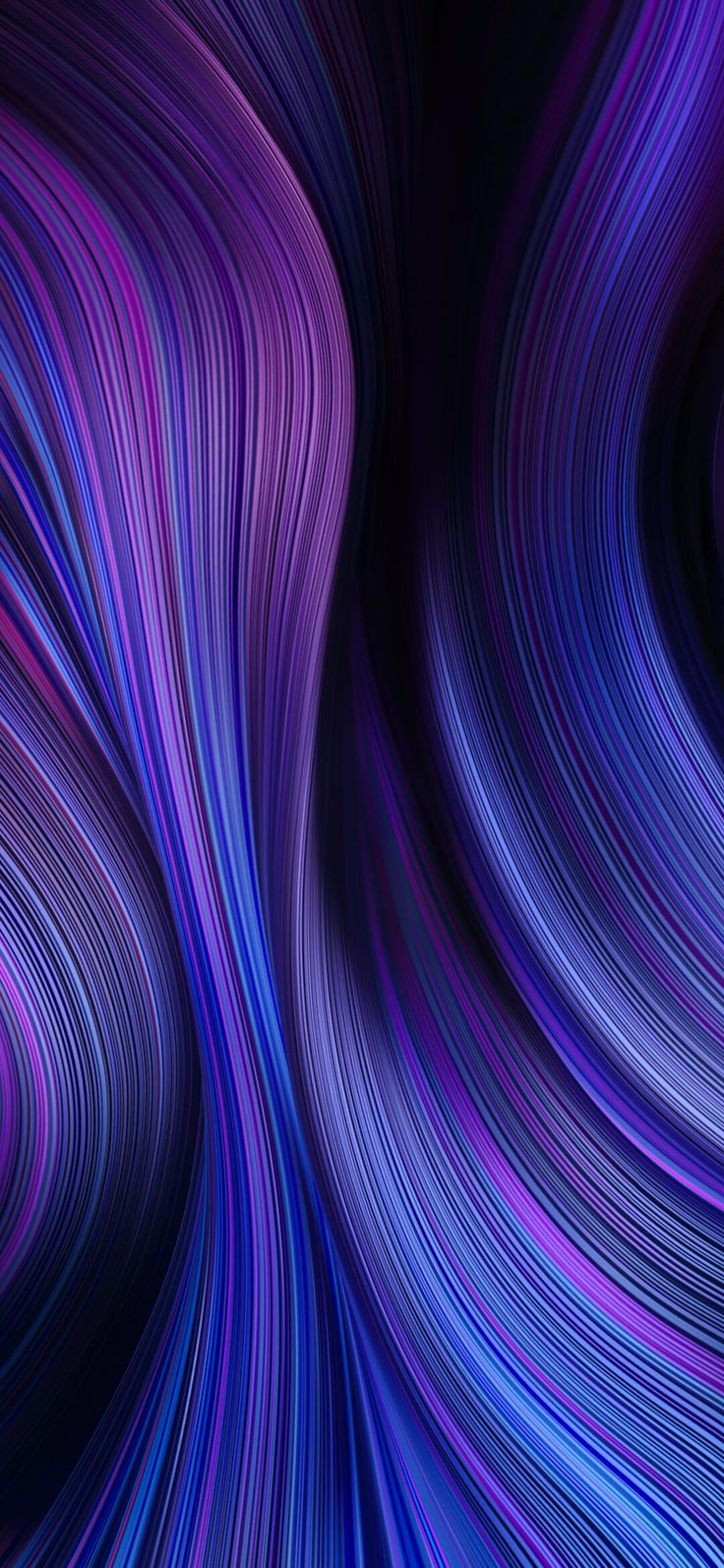 Onde astratte viola e blu, 736x1594 Full HD Verticale, Xiaomi Mi