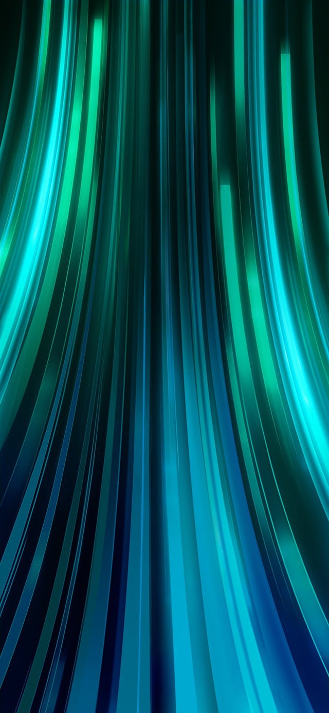 Linee astratte verde blu, 640x1387 Verticale, POCO