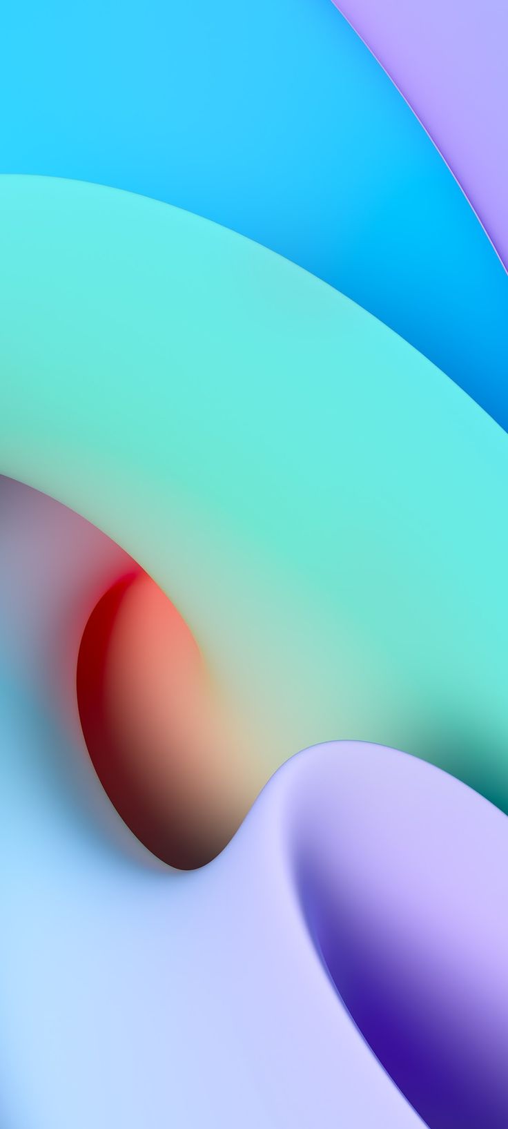 Onde astratte multicolore sfumate, 736x1635 Full HD Verticale, Redmi Note