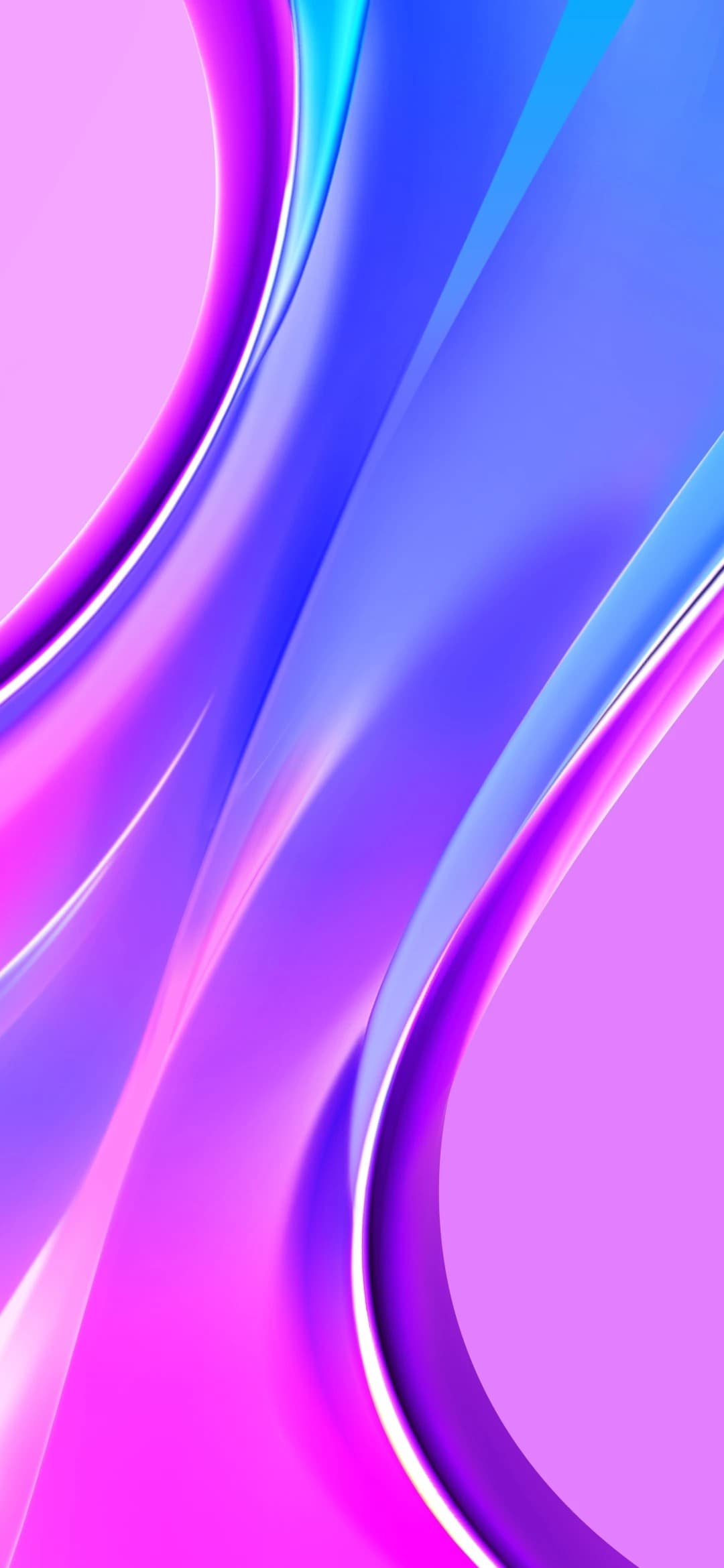 Onde astratte blu viola, 1080x2340 Full HD Verticale, Xiaomi