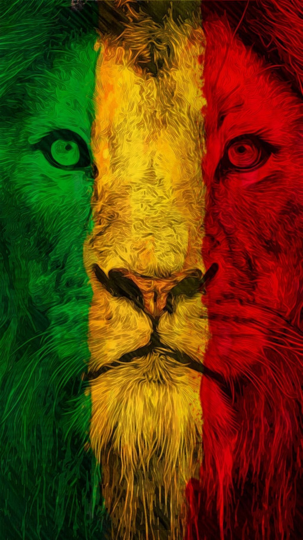 Leone colori rasta reggae, 1024x1822 Full HD Verticale, iPhone