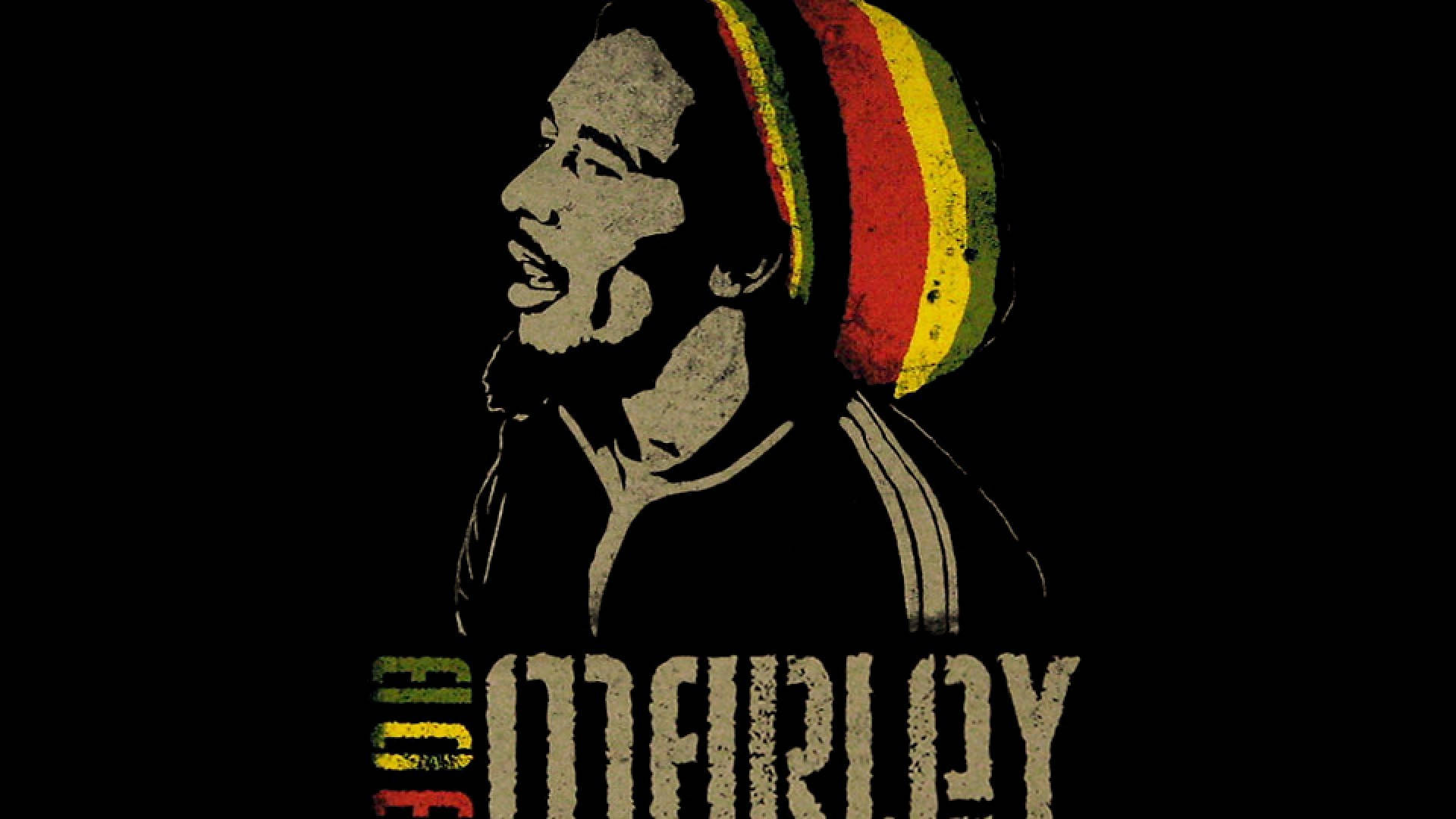Bob Marley silhouette colori rasta, 1920x1080 Full HD, Laptop