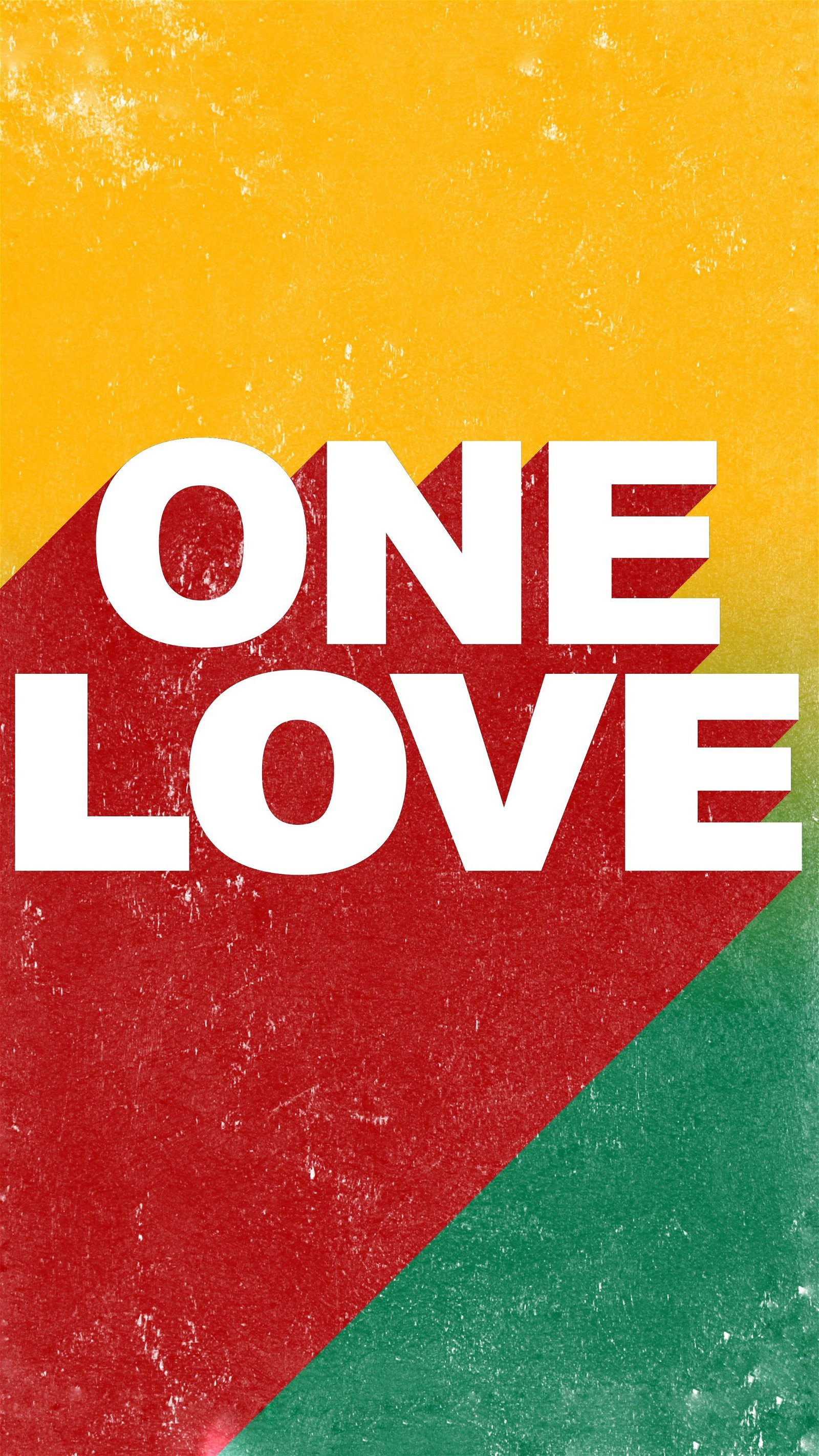 One Love colori rasta, 1600x2844 Full HD Verticale, Smartphone