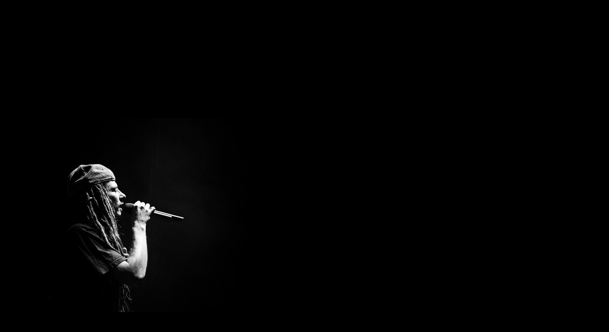 Cantante con dreadlocks al microfono, 1980x1080 Full HD 1080p, Desktop
