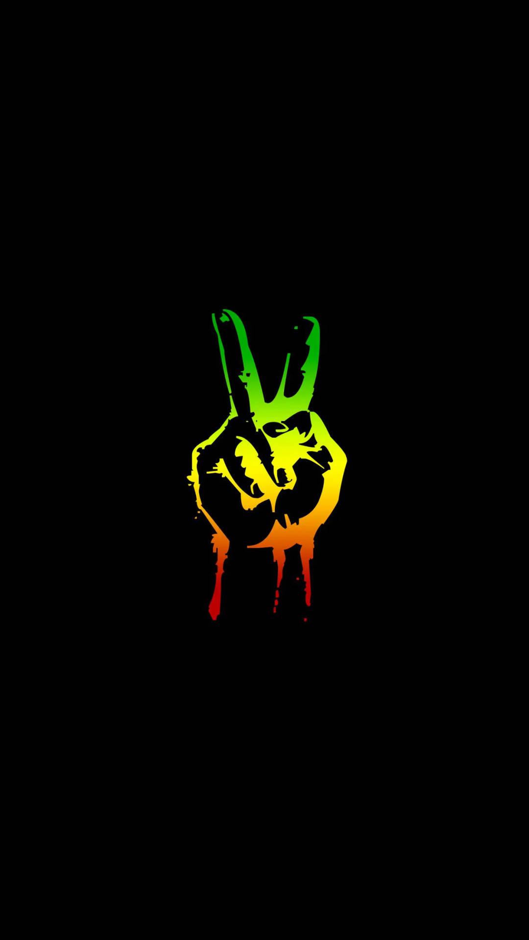 Mano segno pace colori rasta, 1080x1920 Full HD Verticale, Samsung Galaxy