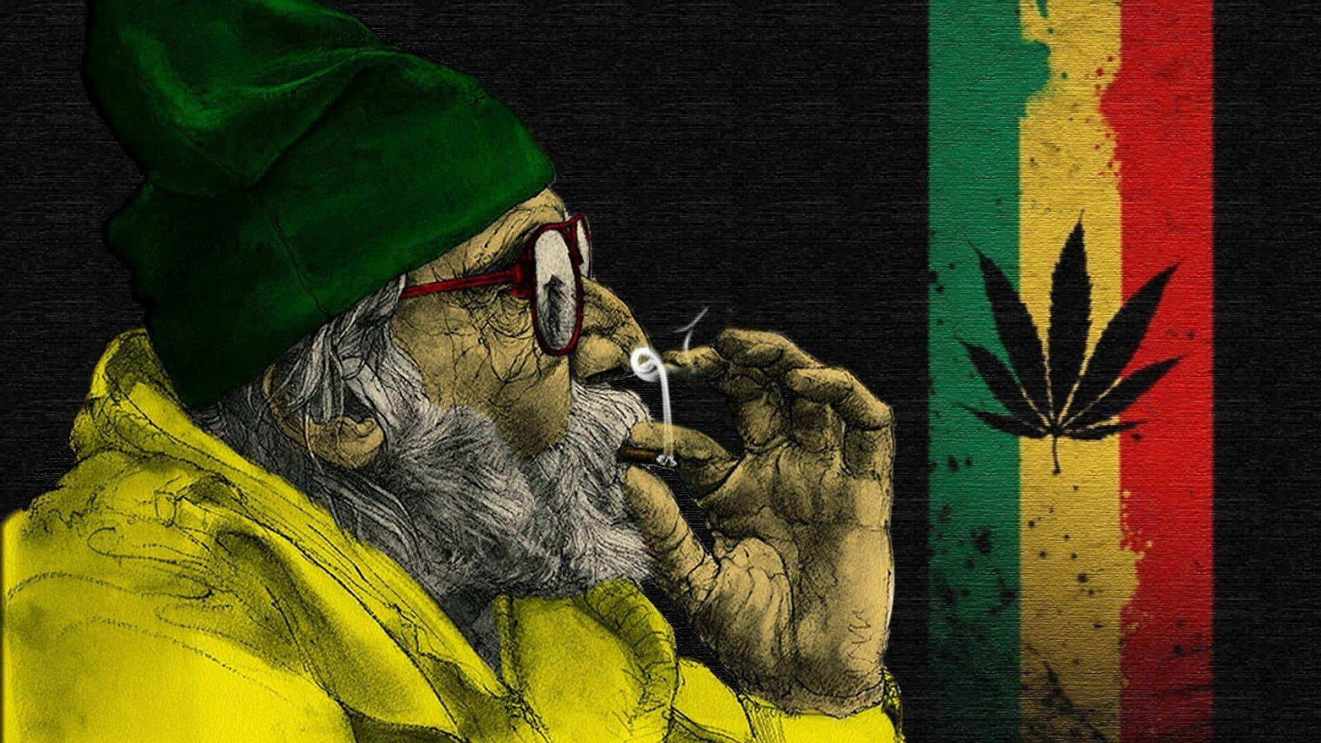 Rasta uomo con foglia cannabis, 1920x1080 1080p, Desktop
