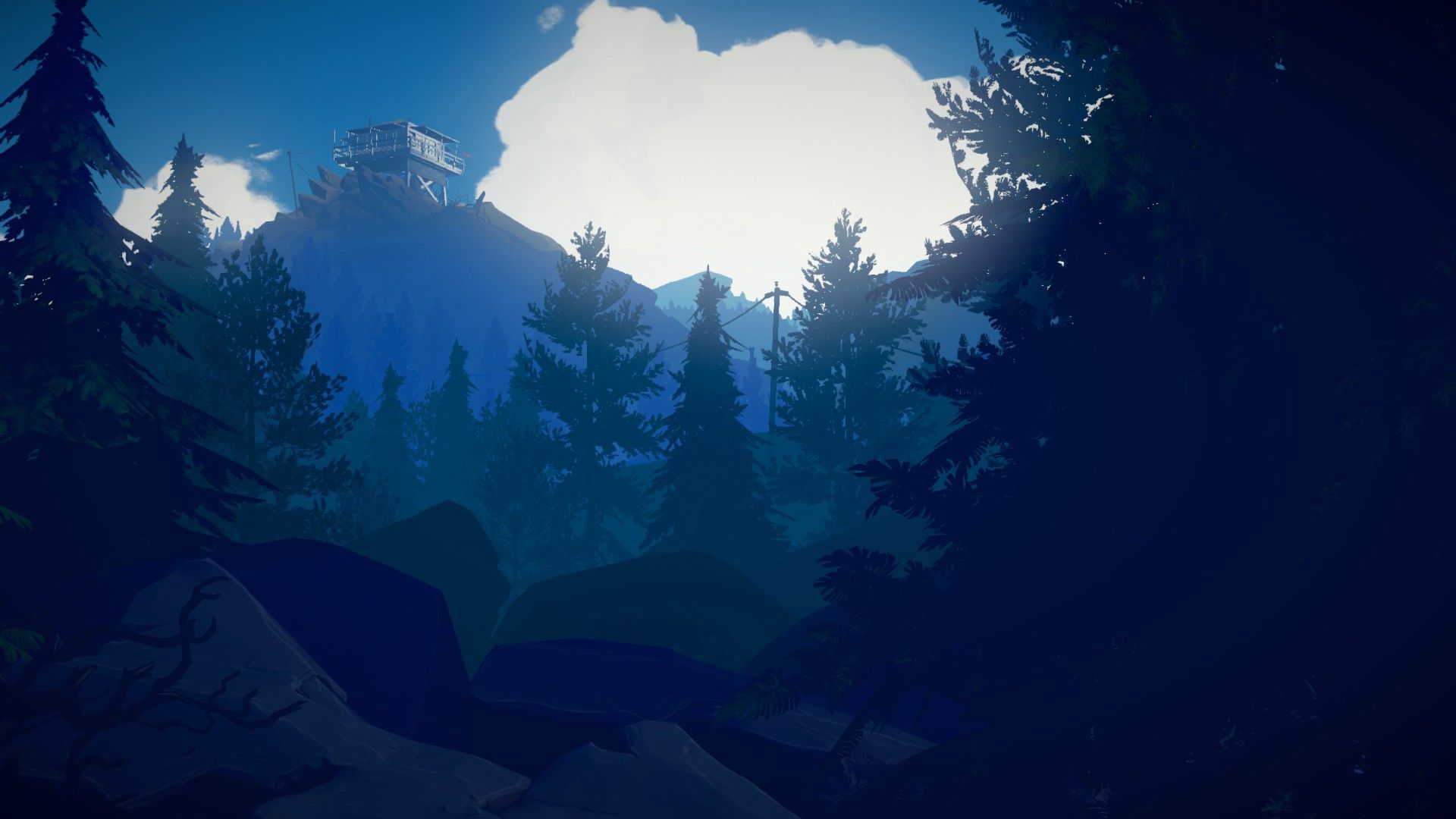 Logo Firewatch montagne stilizzate, 3840x2160 4K Ultra HD, Monitor 4K