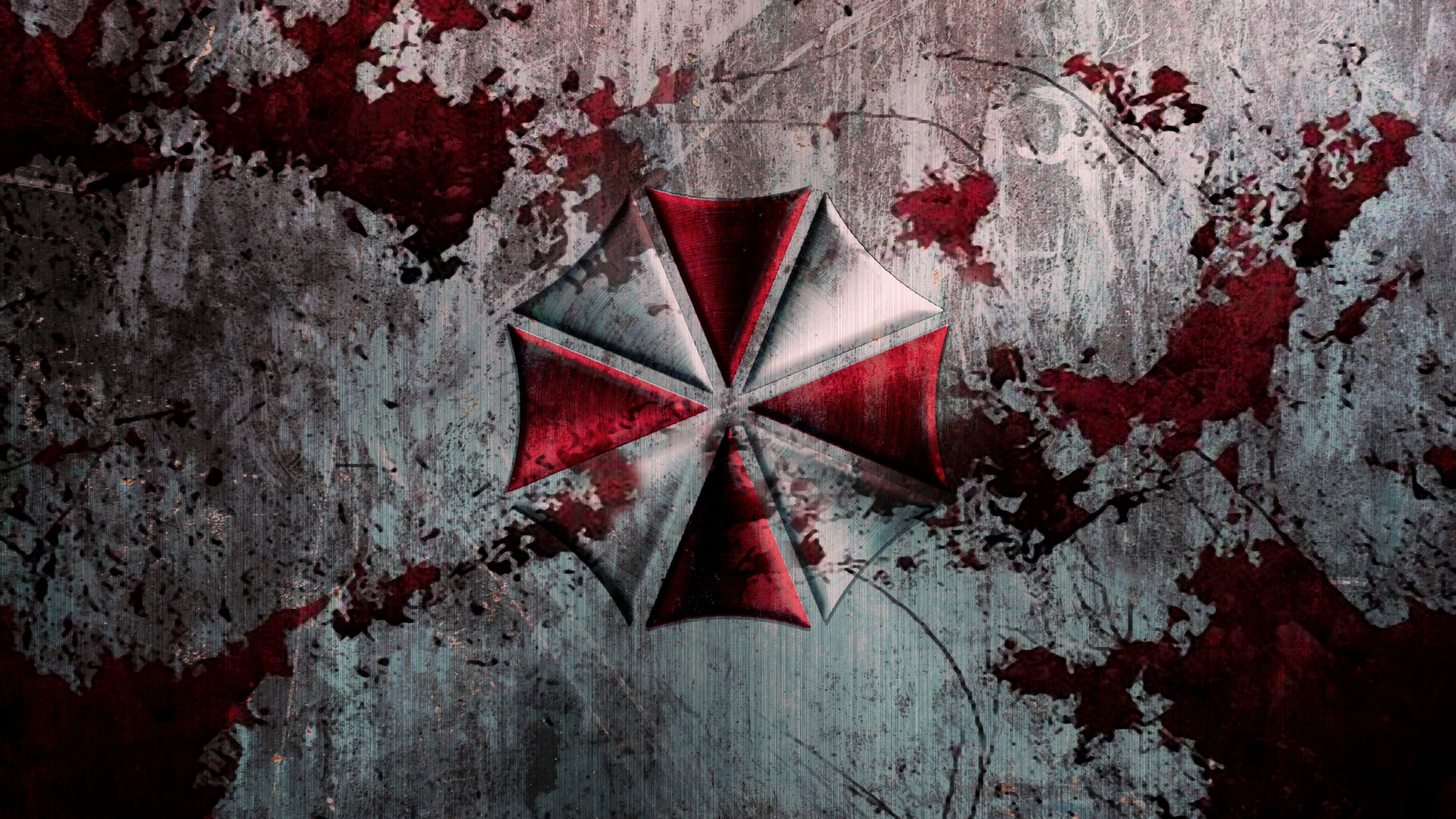 Logo Umbrella Corporation sangue, 3840x2160 Ultra HD, Monitor 4K