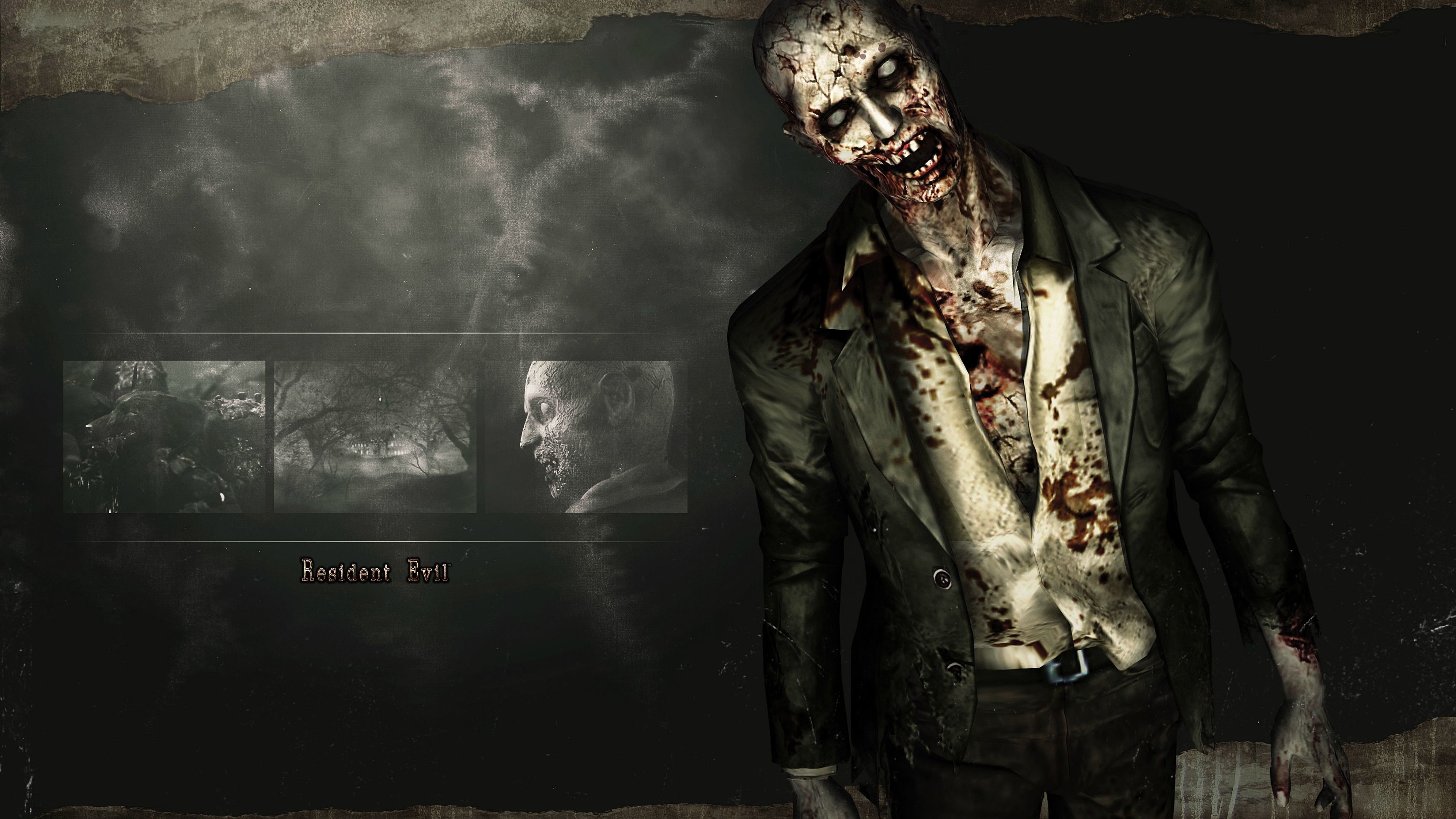 Zombie Resident Evil scena, 3456x1944 2K+, Desktop
