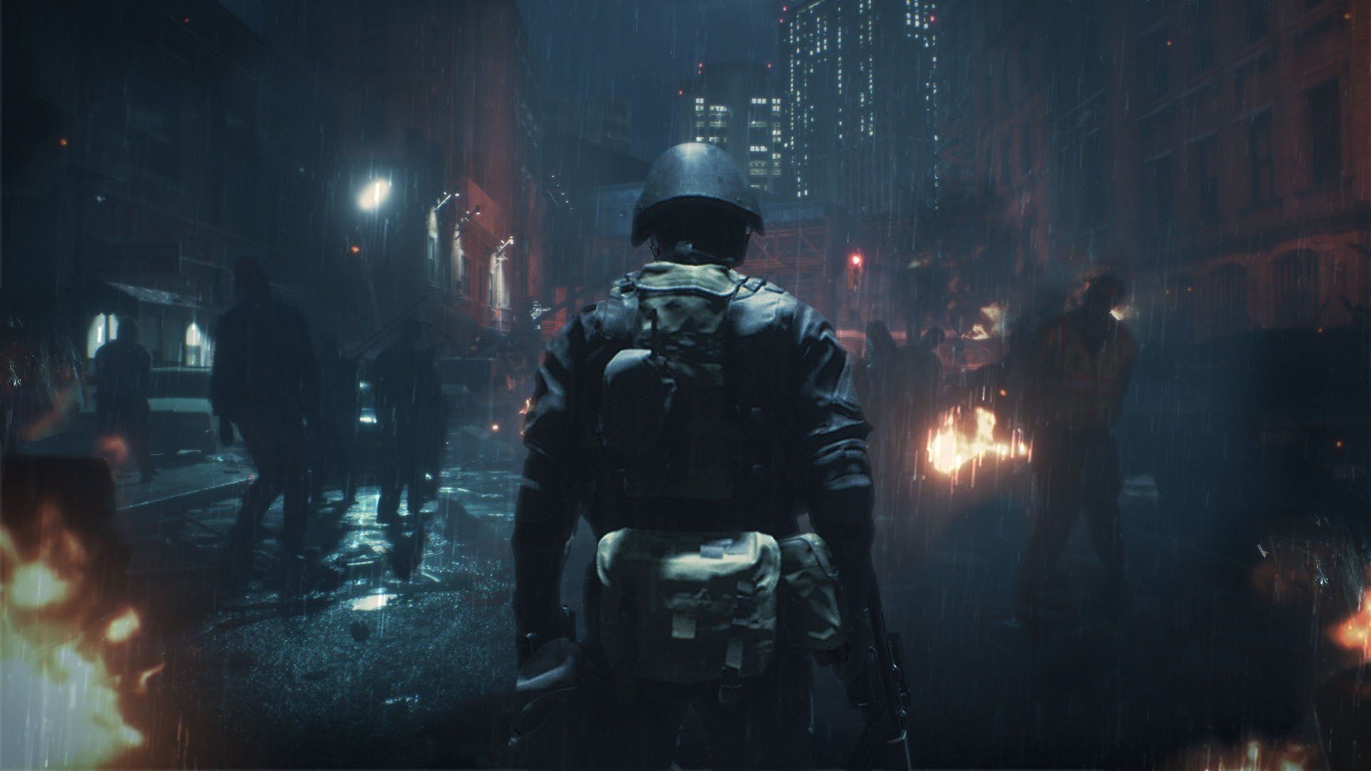 Soldato HUNK Resident Evil città notte, 1920x1080 1080p, Desktop