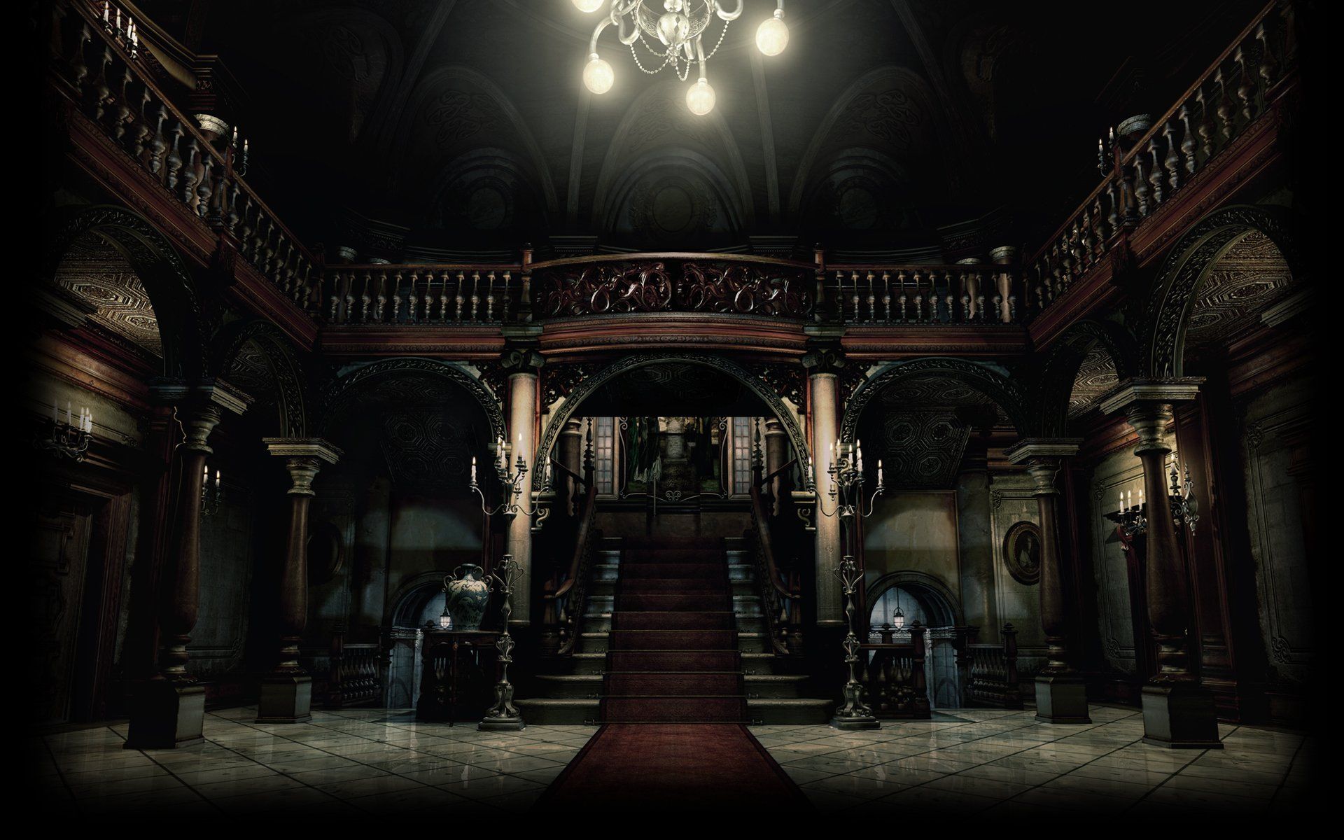 Villa Resident Evil scala principale, 1920x1200 Full HD+ WUXGA, Desktop