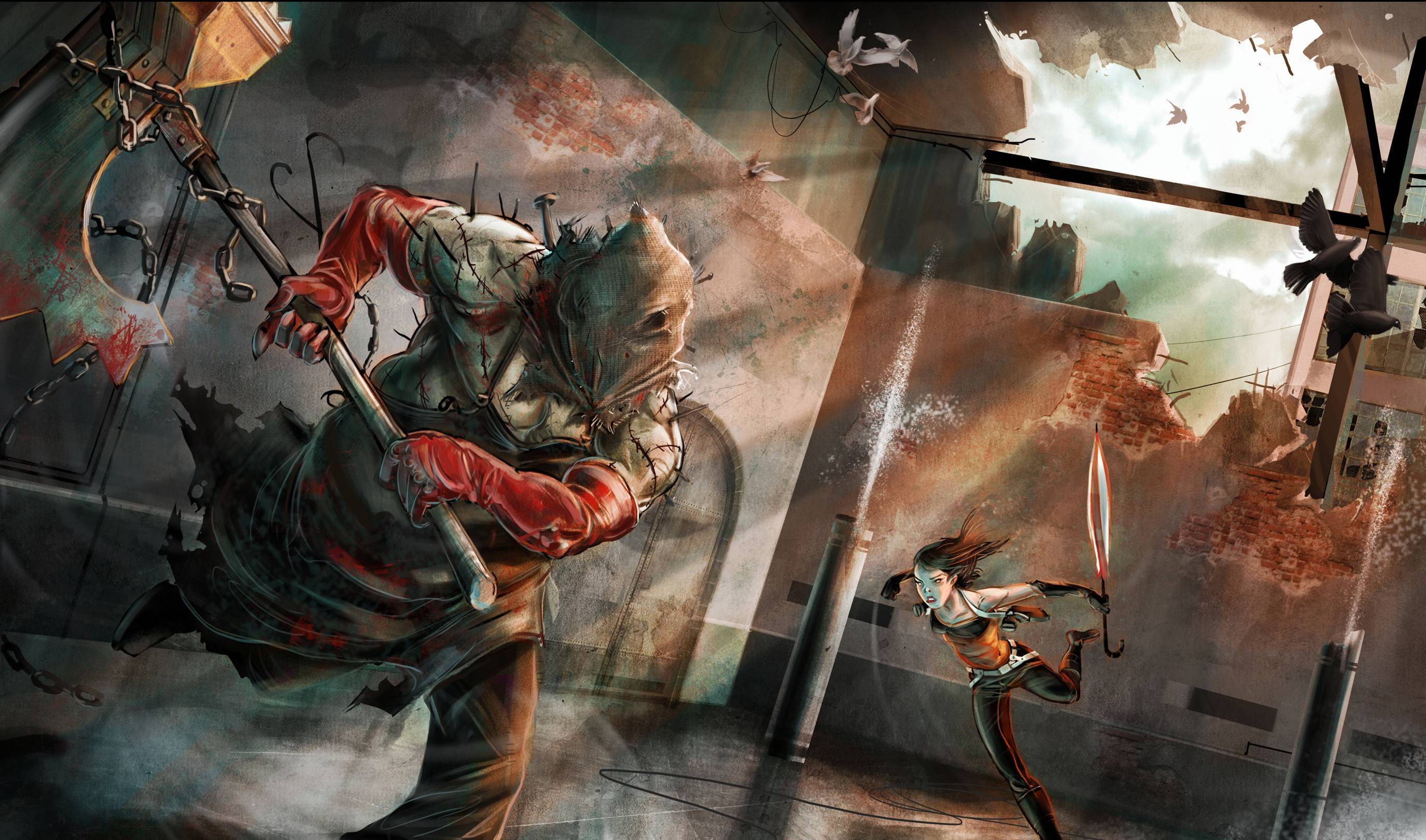 Mostro e ragazza Resident Evil, 2750x1620 WQXGA, Laptop