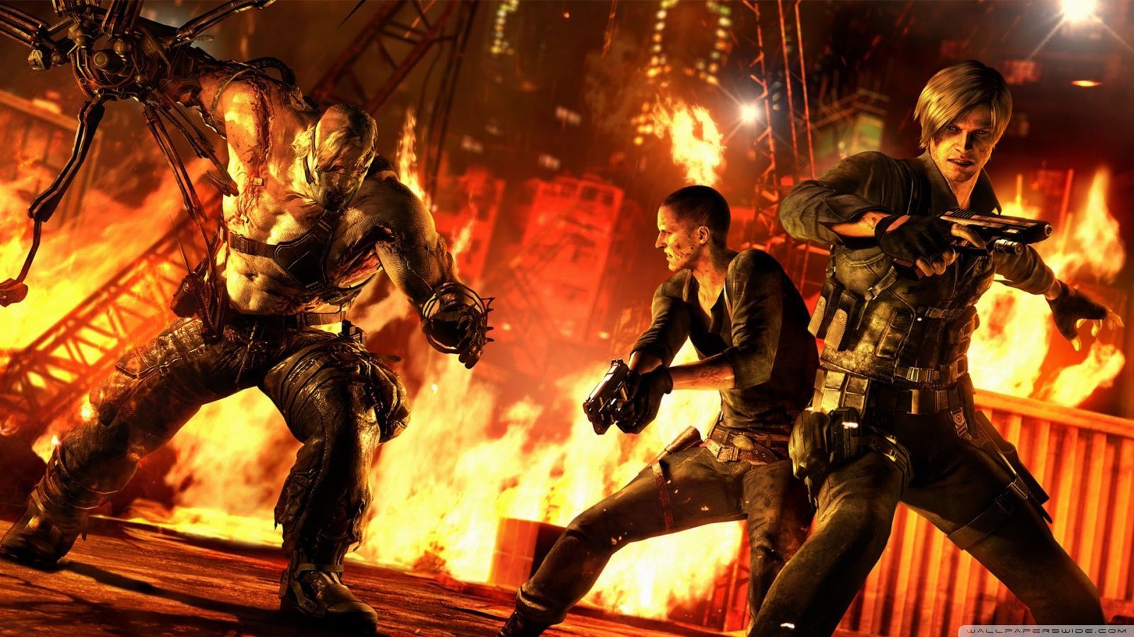 Resident Evil scena combattimento fuoco, 1600x900 HD, iMac