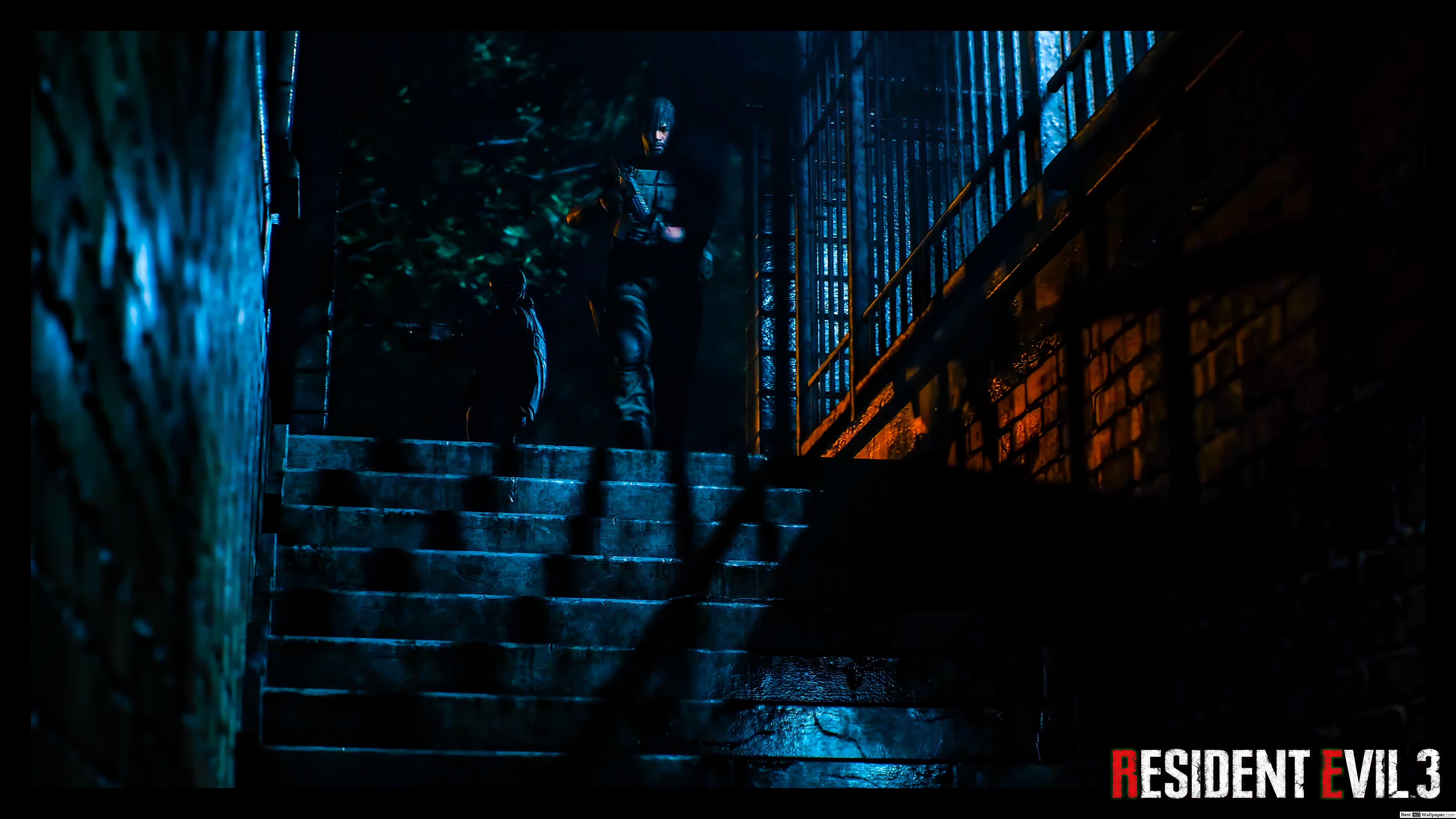 Resident Evil 3 scena notturna, 7680x4320 4K, Desktop 4K