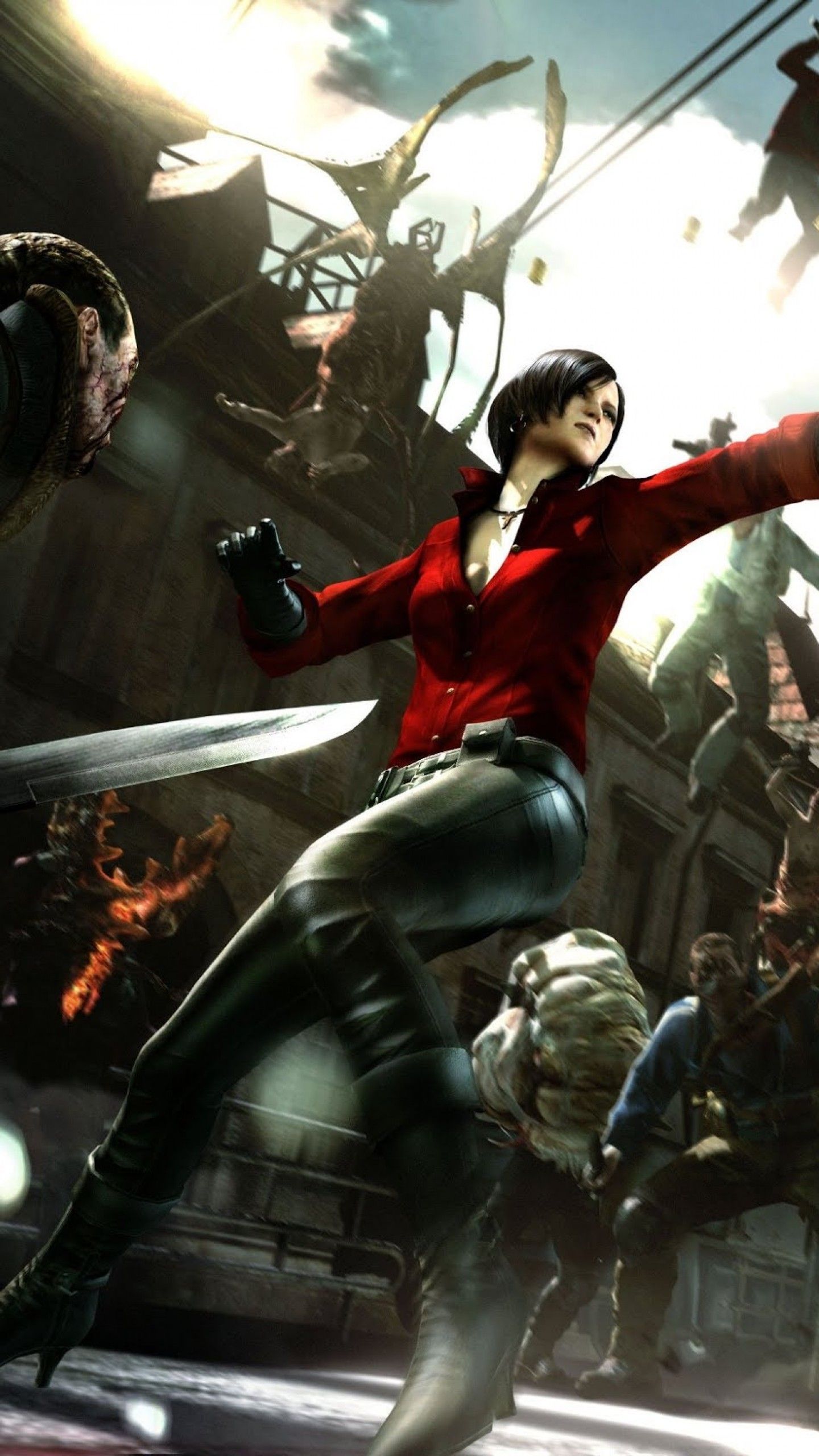 Resident Evil Ada Wong azione, 1440x2560 Verticale, iPhone