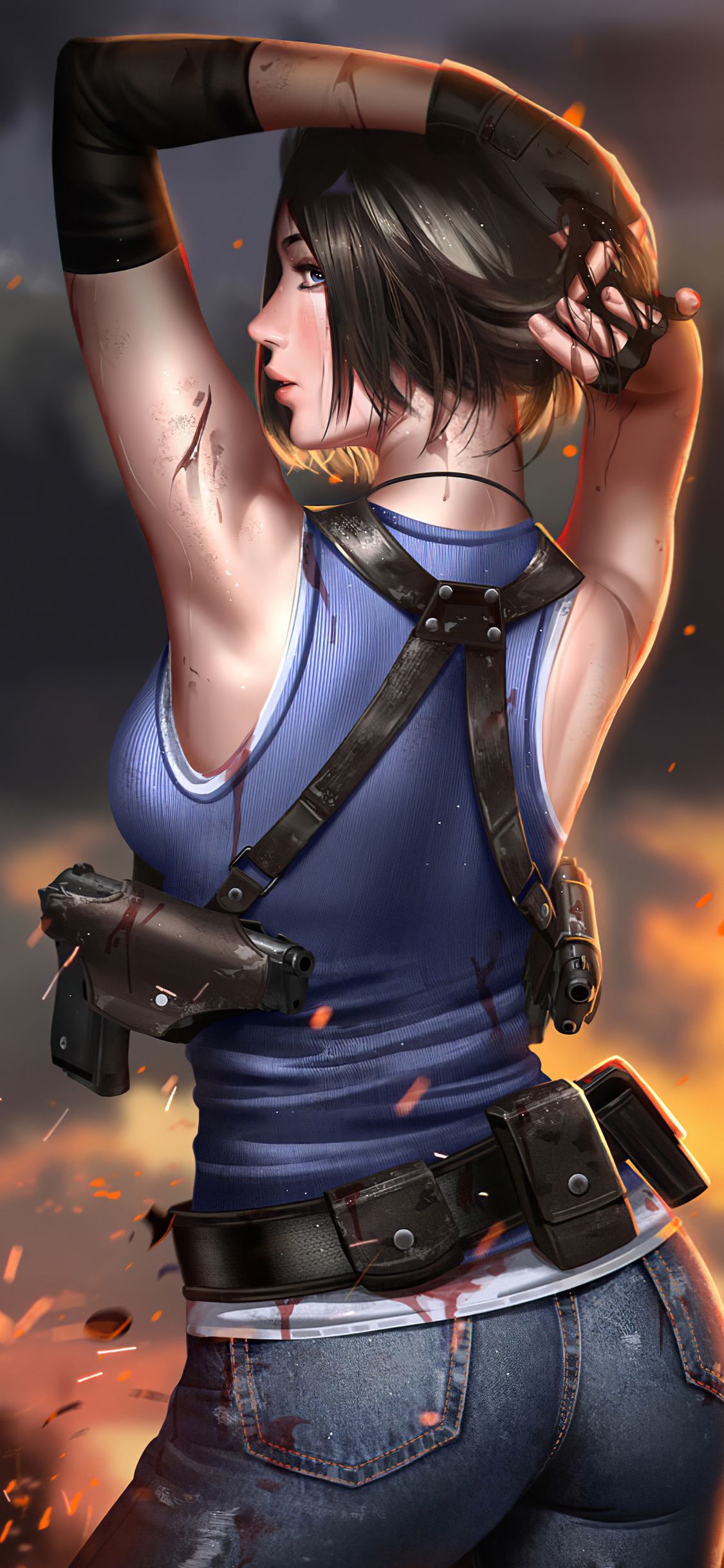 Jill Valentine Resident Evil, 1125x2436 Verticale, iPhone Plus