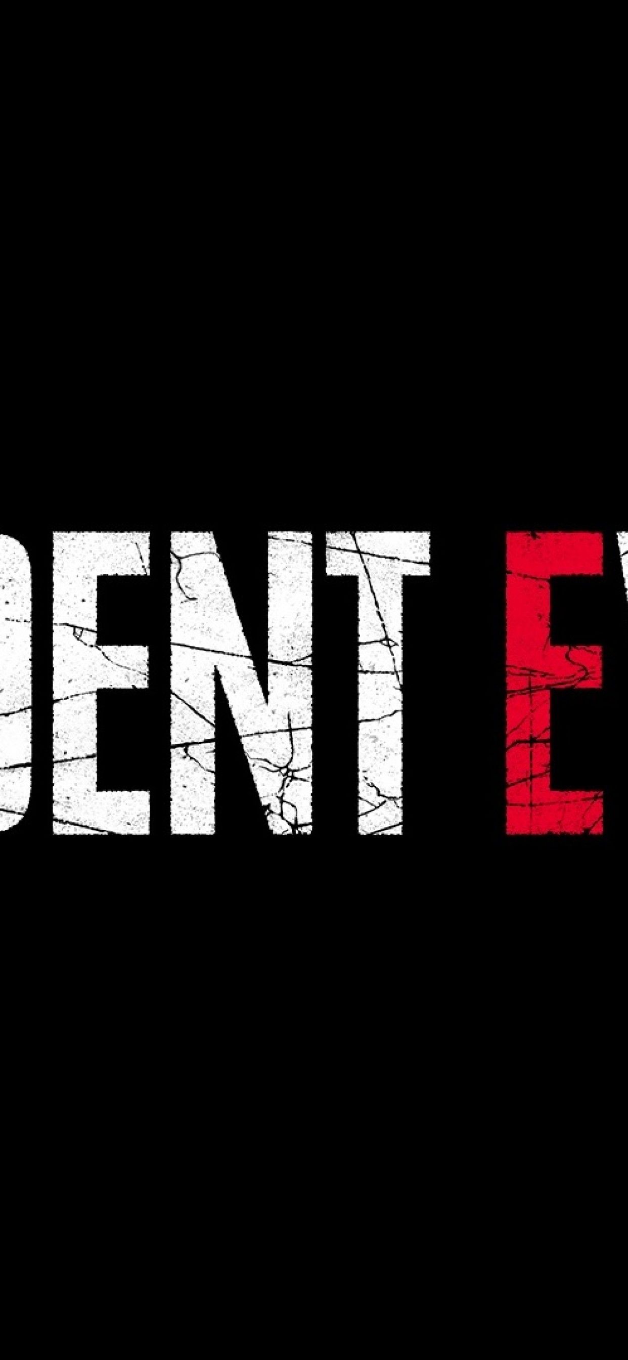 Logo Resident Evil bianco rosso, 1242x2688 Verticale, iPhone