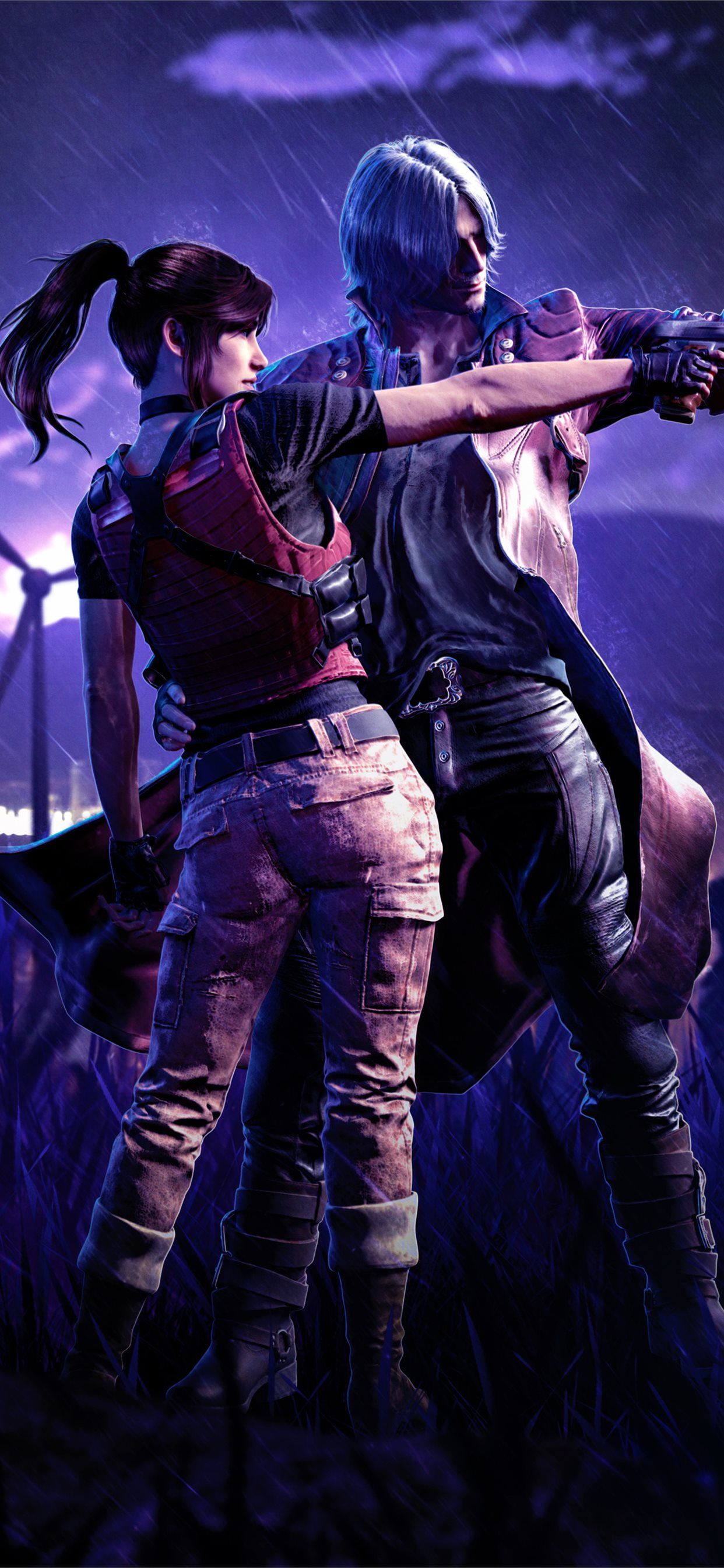 Personaggi Resident Evil notte, 1242x2688 Verticale, iPhone Pro Max