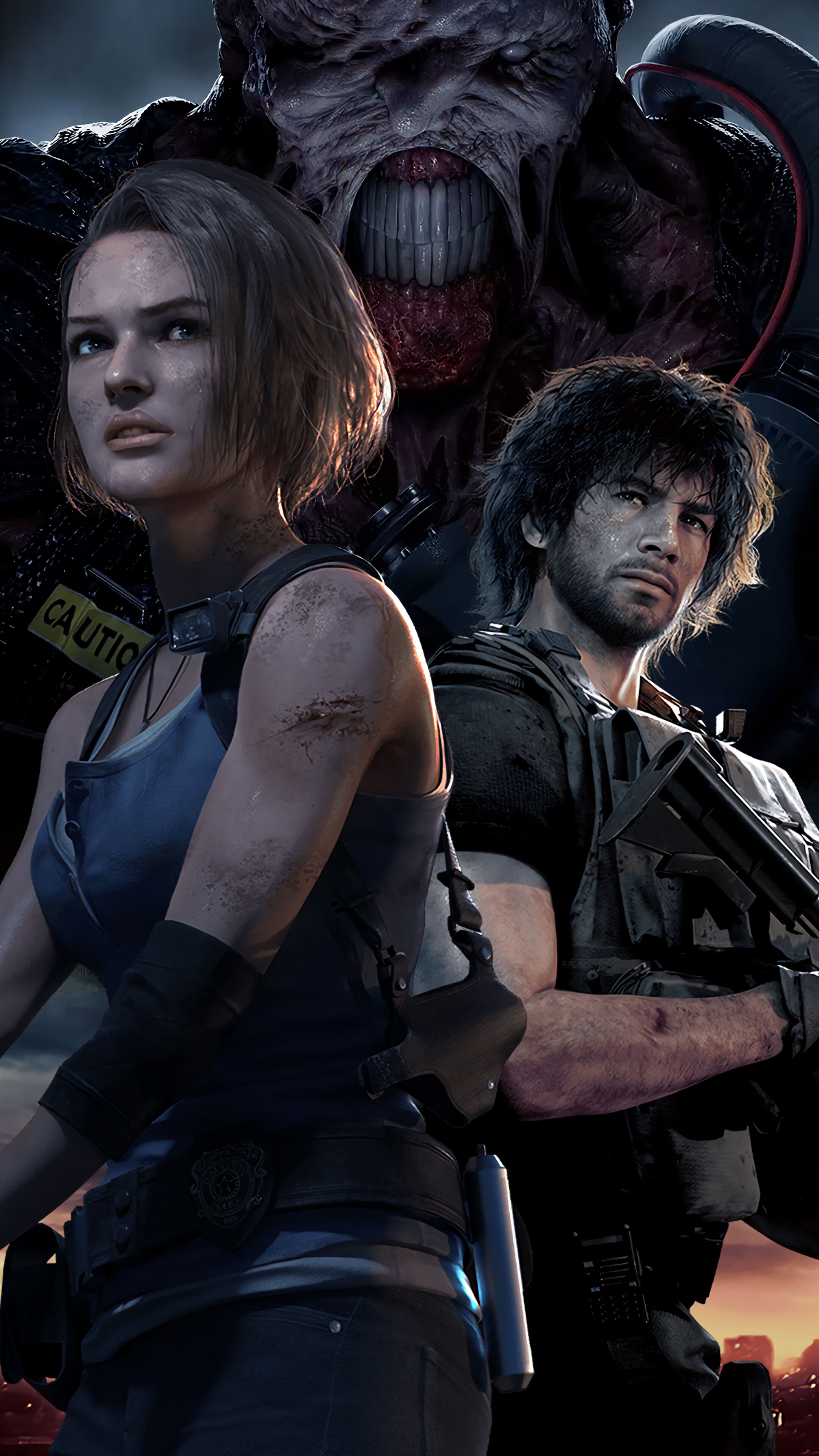 Jill e Carlos, Nemesis, Resident Evil, 2160x3840 Full HD Verticale, iPhone Plus