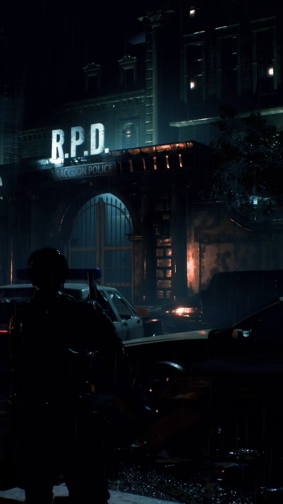 Resident Evil 2 R.P.D. edificio notturno, 938x1668 Verticale, iPhone