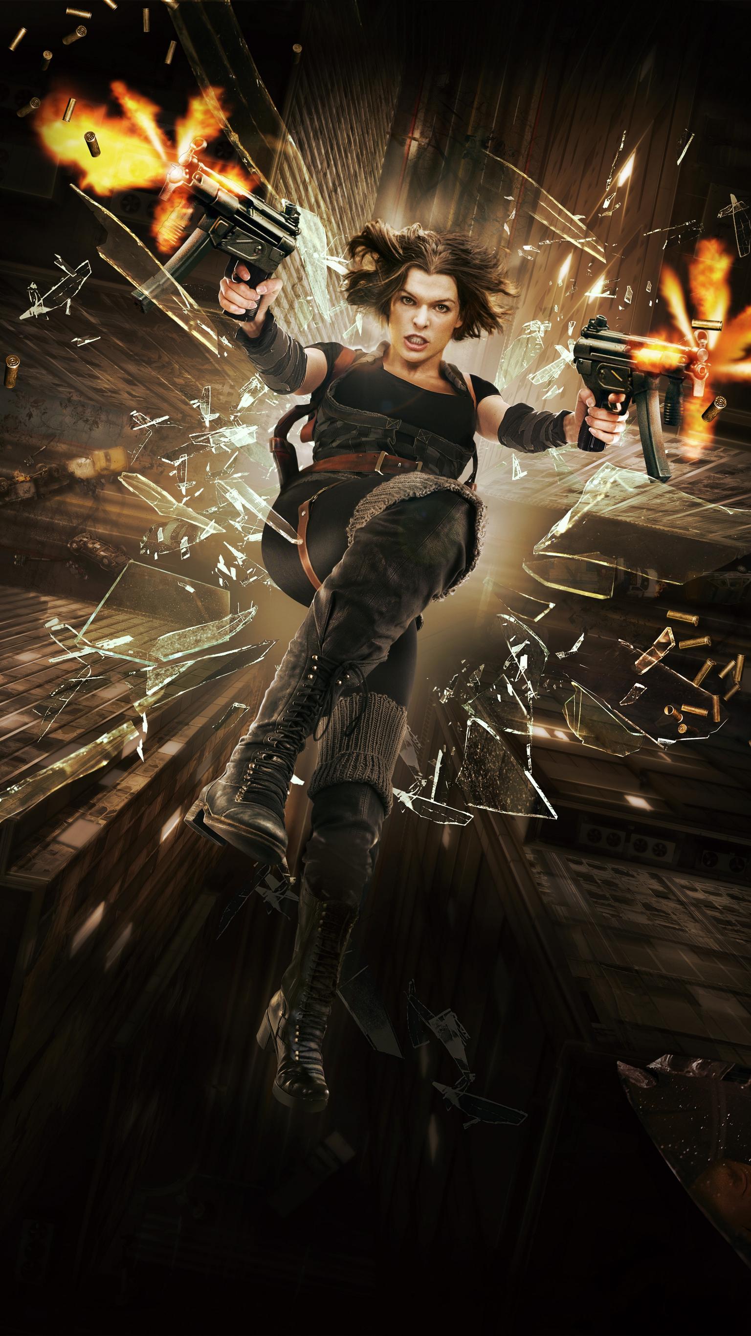 Resident Evil Afterlife donna pistole, 1536x2732 Verticale, iPhone Plus