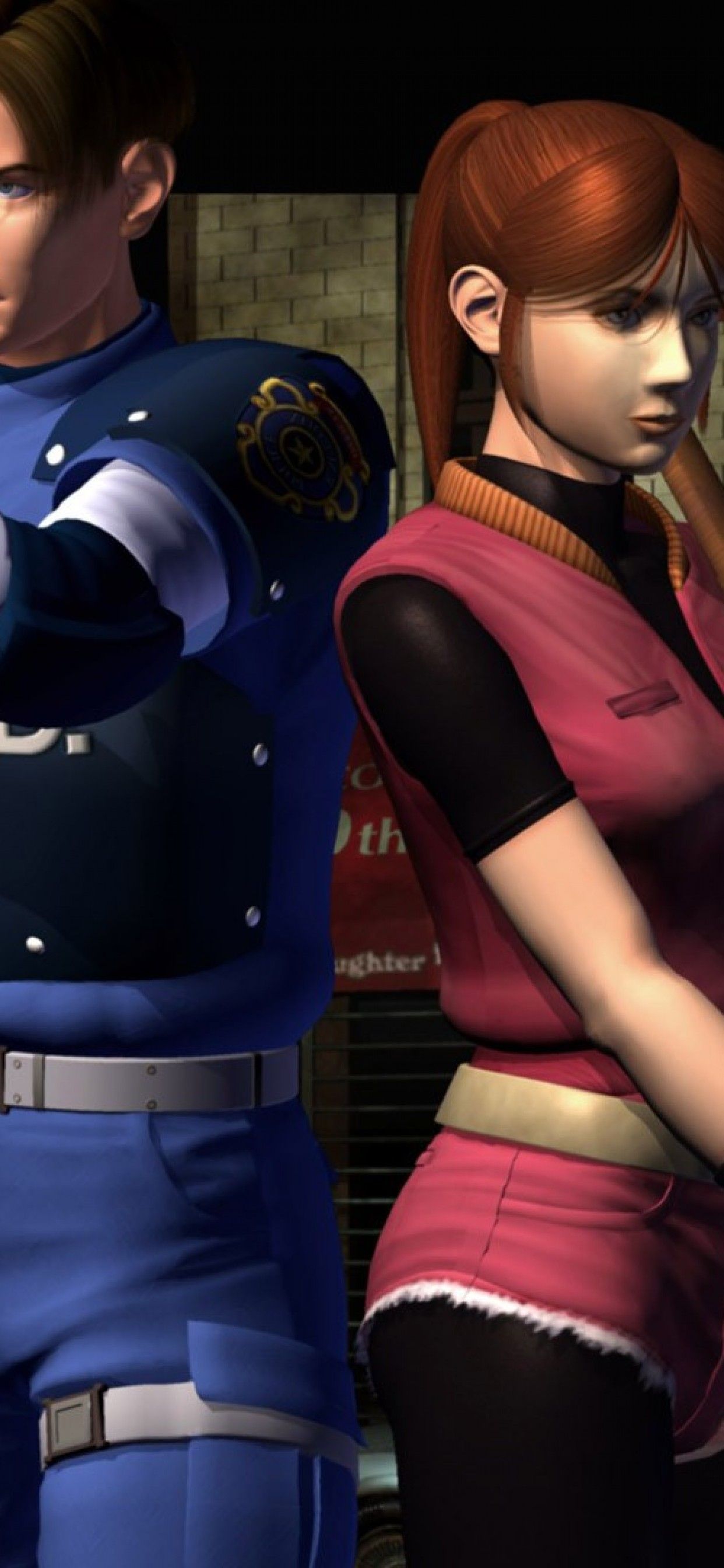 Leon e Claire, Resident Evil 2, 1242x2688 Verticale, iPhone Pro