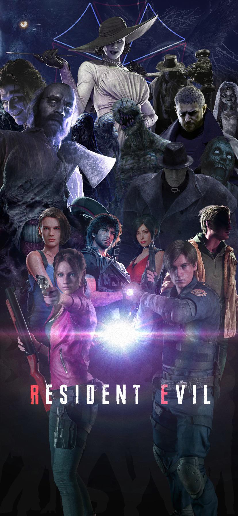 Personaggi Resident Evil collage, 828x1792 Full HD Verticale, iPhone