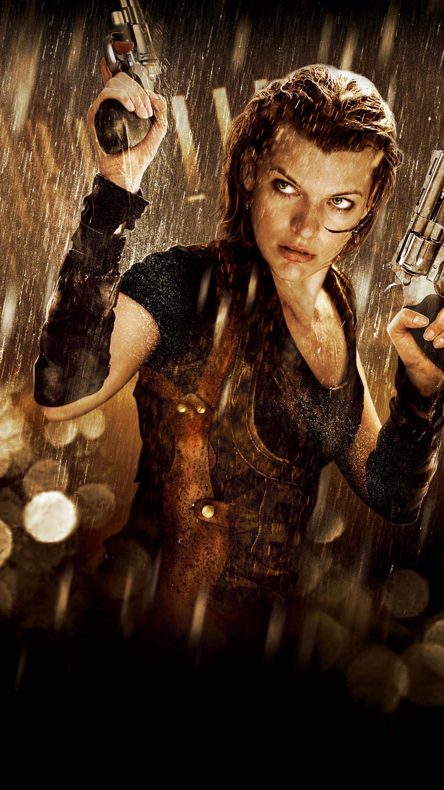 Alice Resident Evil pistole pioggia, 1536x2732 Verticale, Telefono