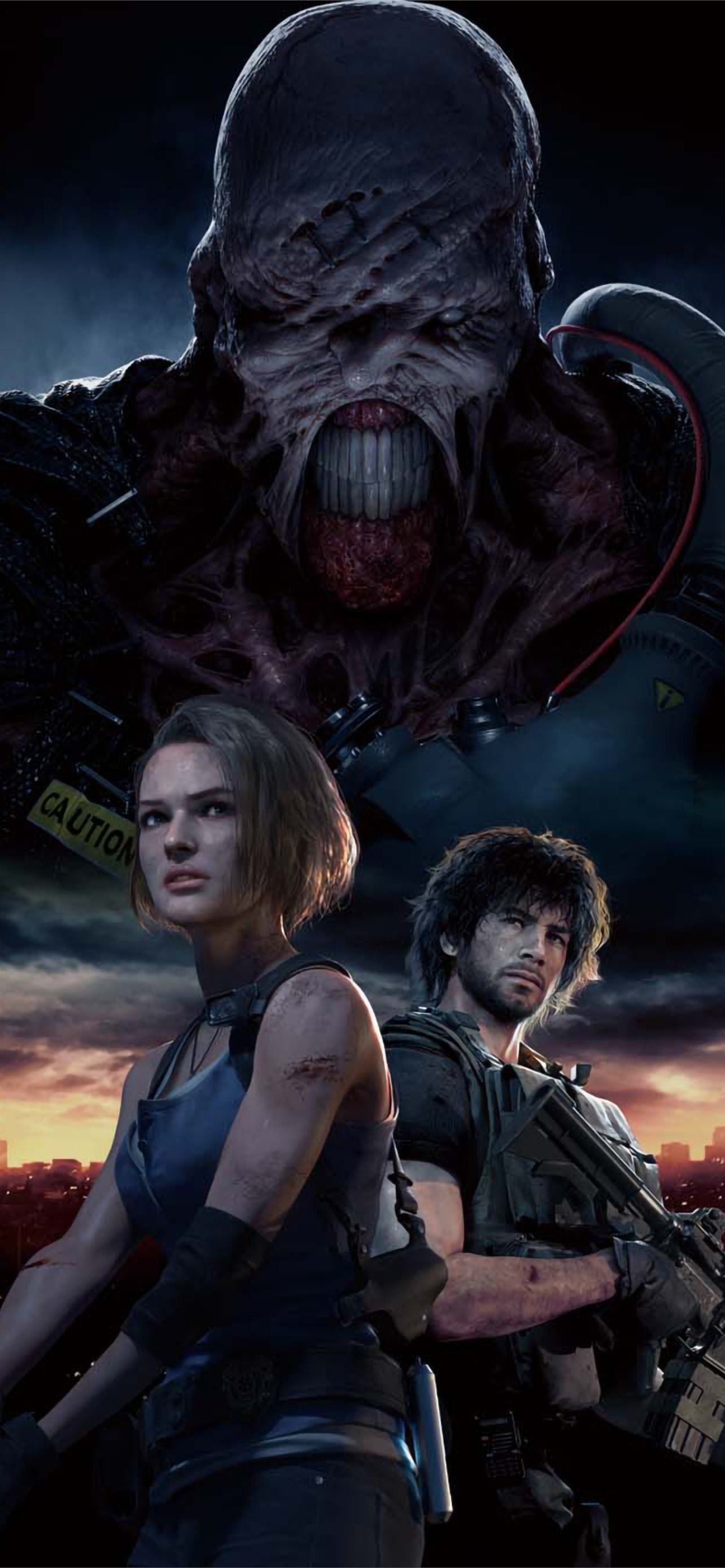 Resident Evil Nemesis Jill Carlos, 1284x2778 Verticale, Telefono