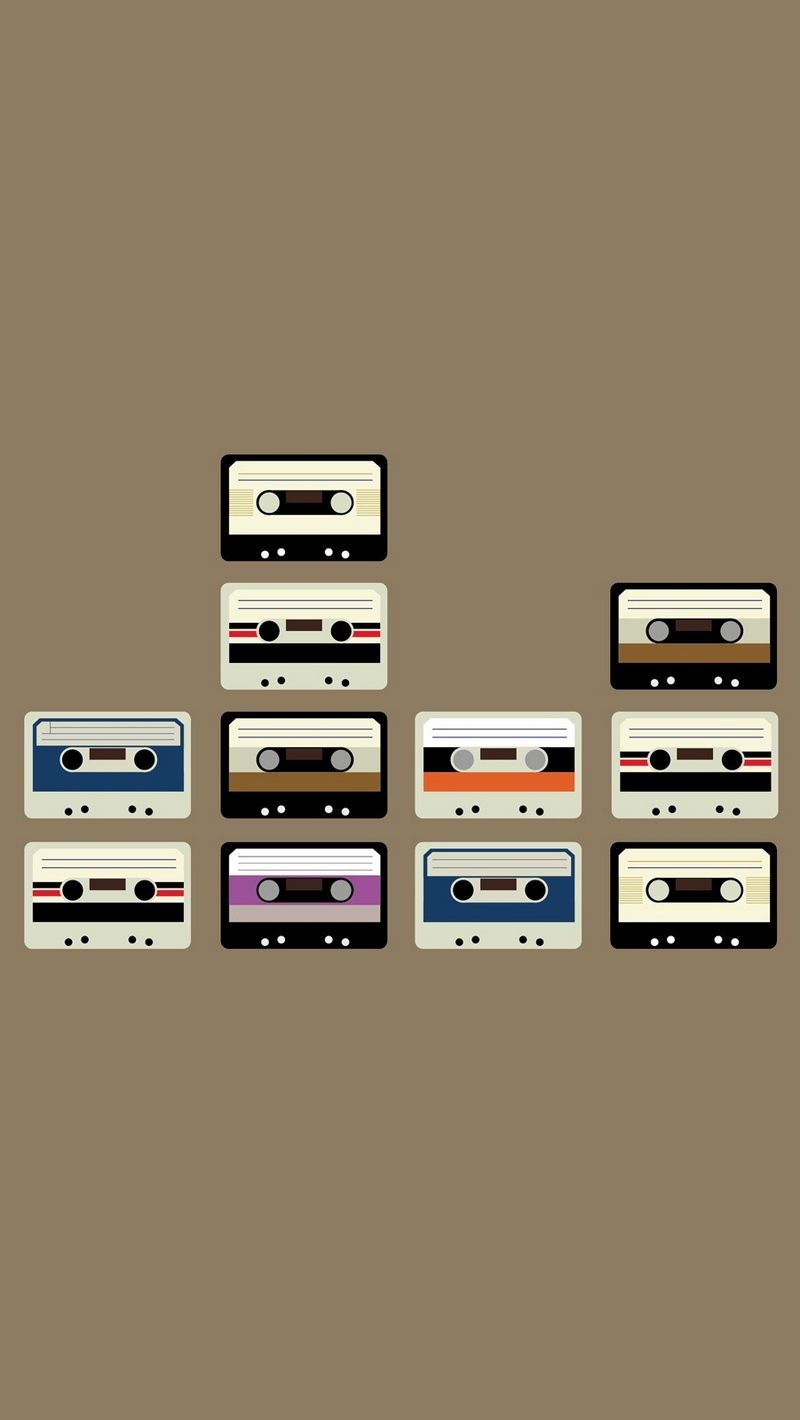 Musicassette retro colorate, 800x1420 Full HD Verticale, iPhone Pro Max