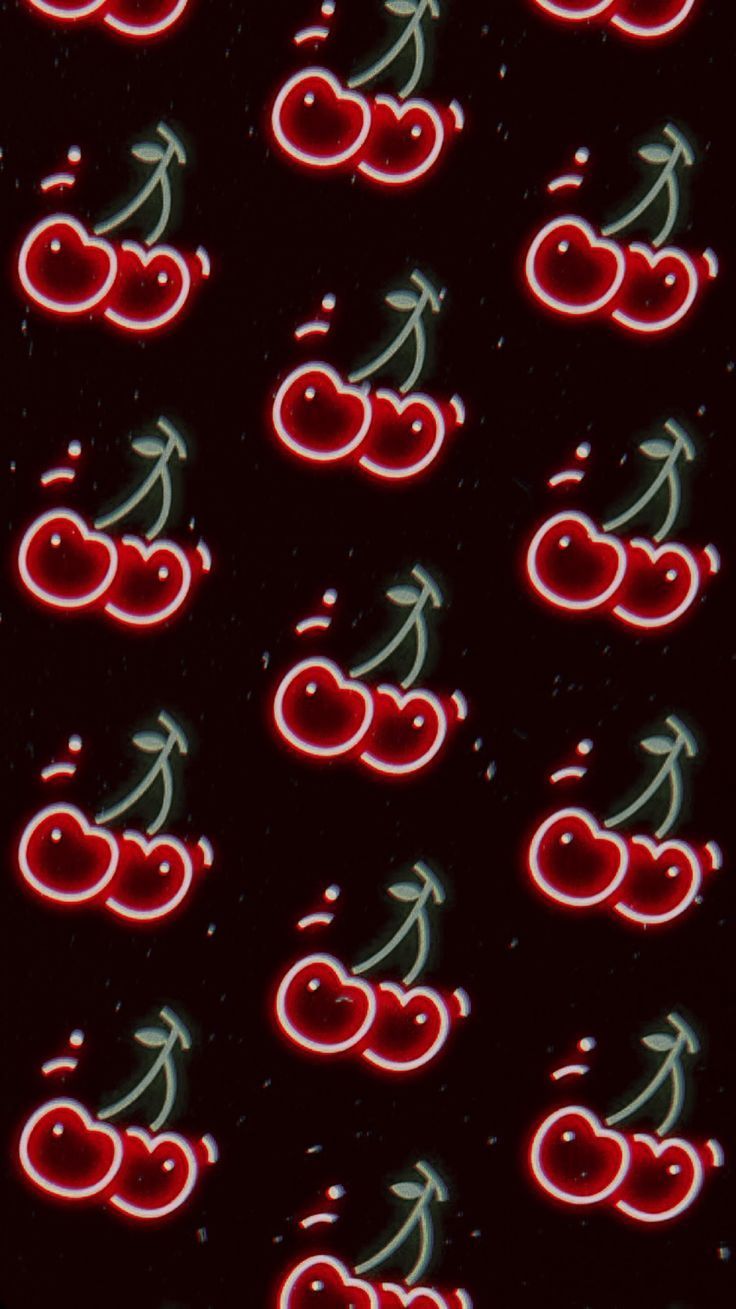 Ciliegie neon retro, 736x1309 Full HD Verticale, iPhone Air