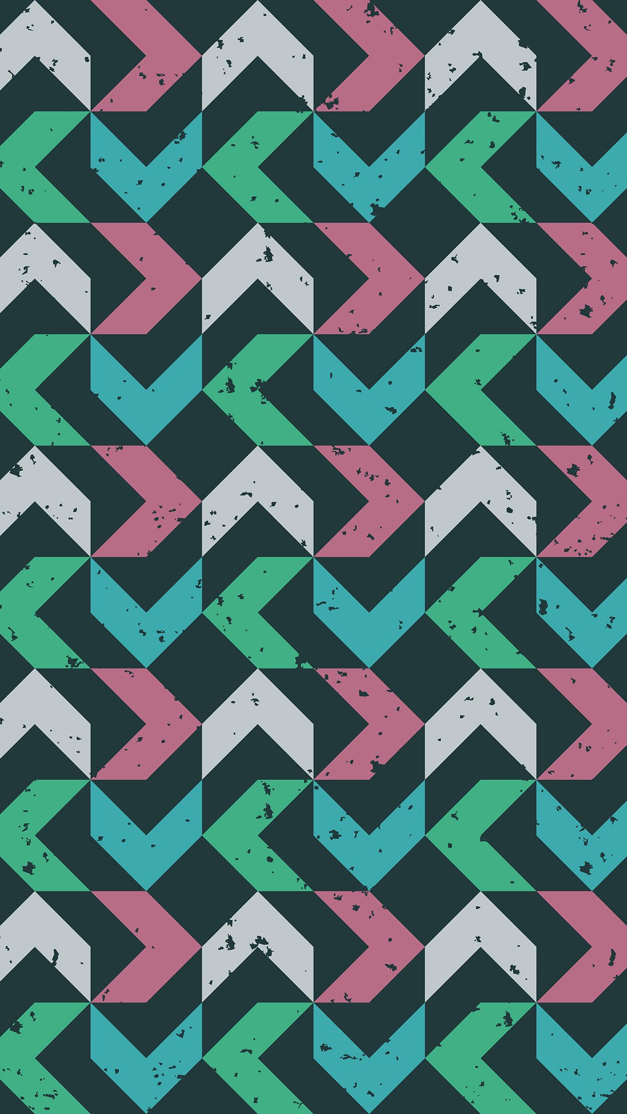 pattern geometrico freccette retro, 1242x2208 Full HD Verticale, iPhone