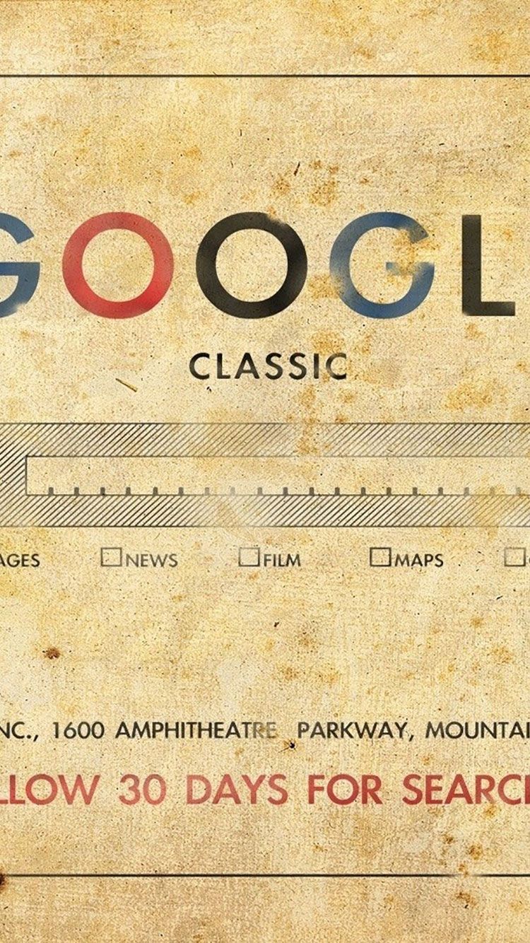 Google Classic retro seppia, 750x1334 Full HD Verticale, iPhone