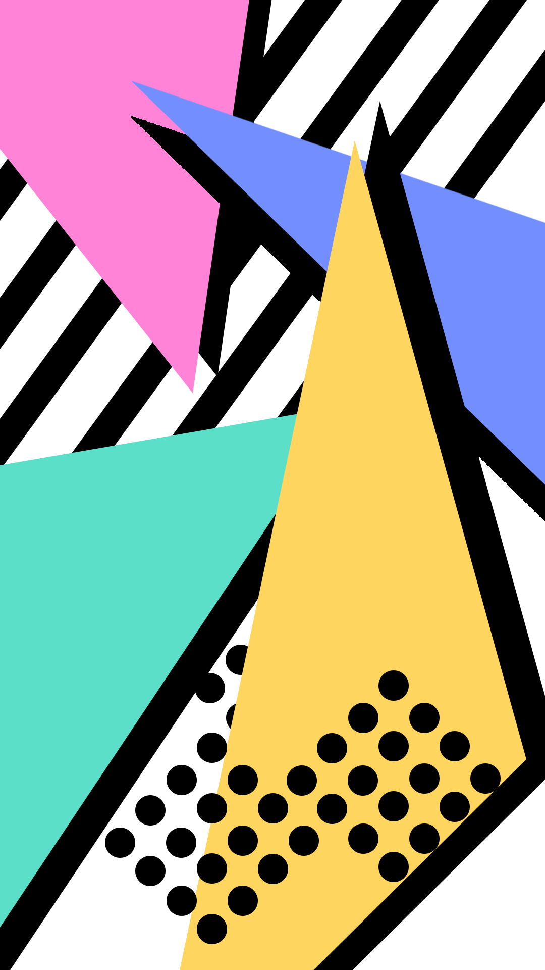 Forme geometriche astratte anni 80, 1080x1920 Full HD Verticale, iPhone Air