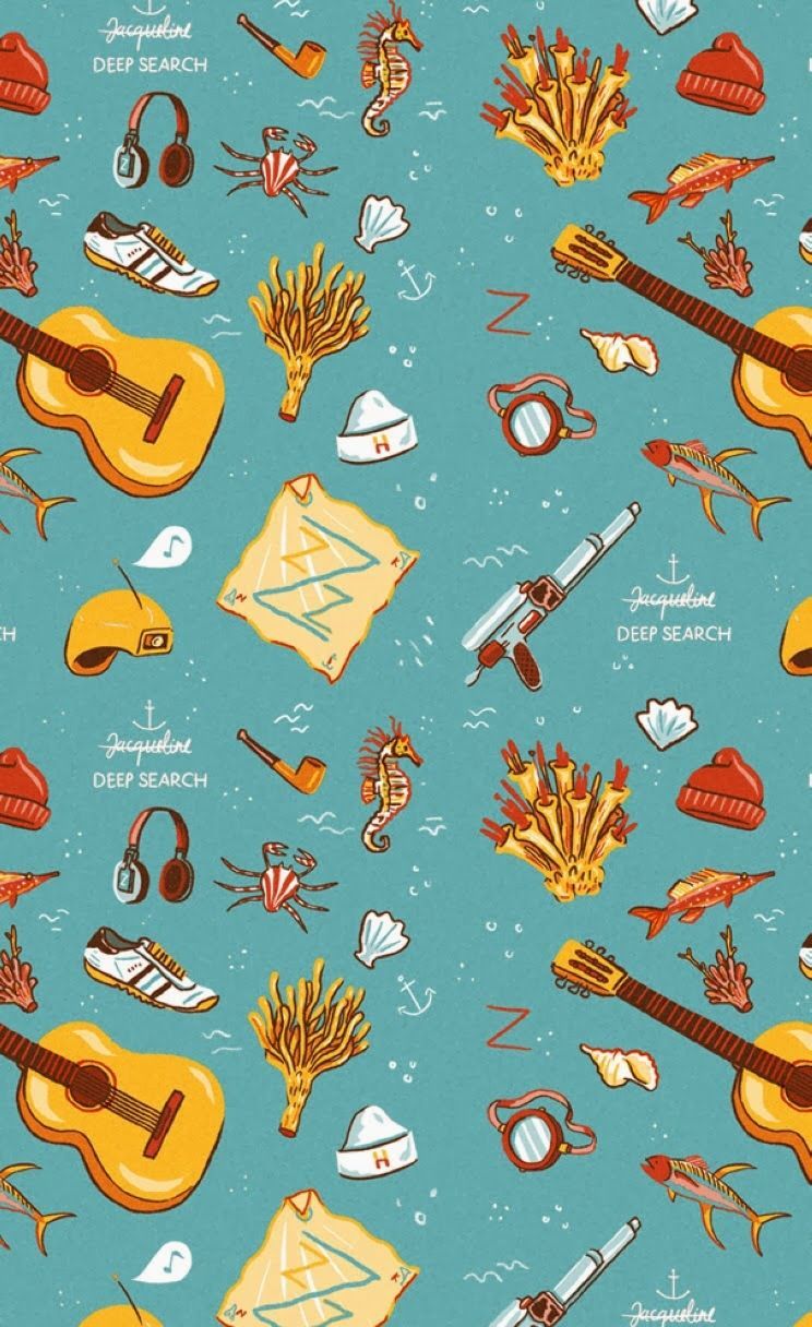 Pattern retro chitarre e oggetti vintage, 744x1216 Full HD Verticale, iPhone Pro Max