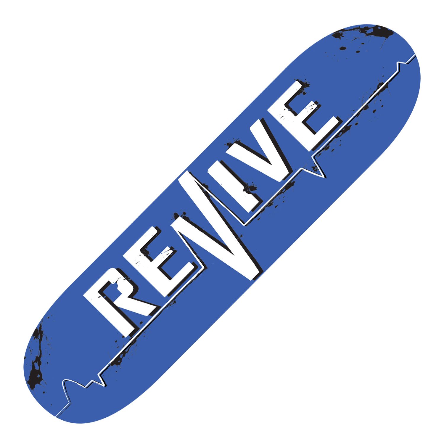 Skateboard blu logo Revive, 1500x1500 HD, Desktop