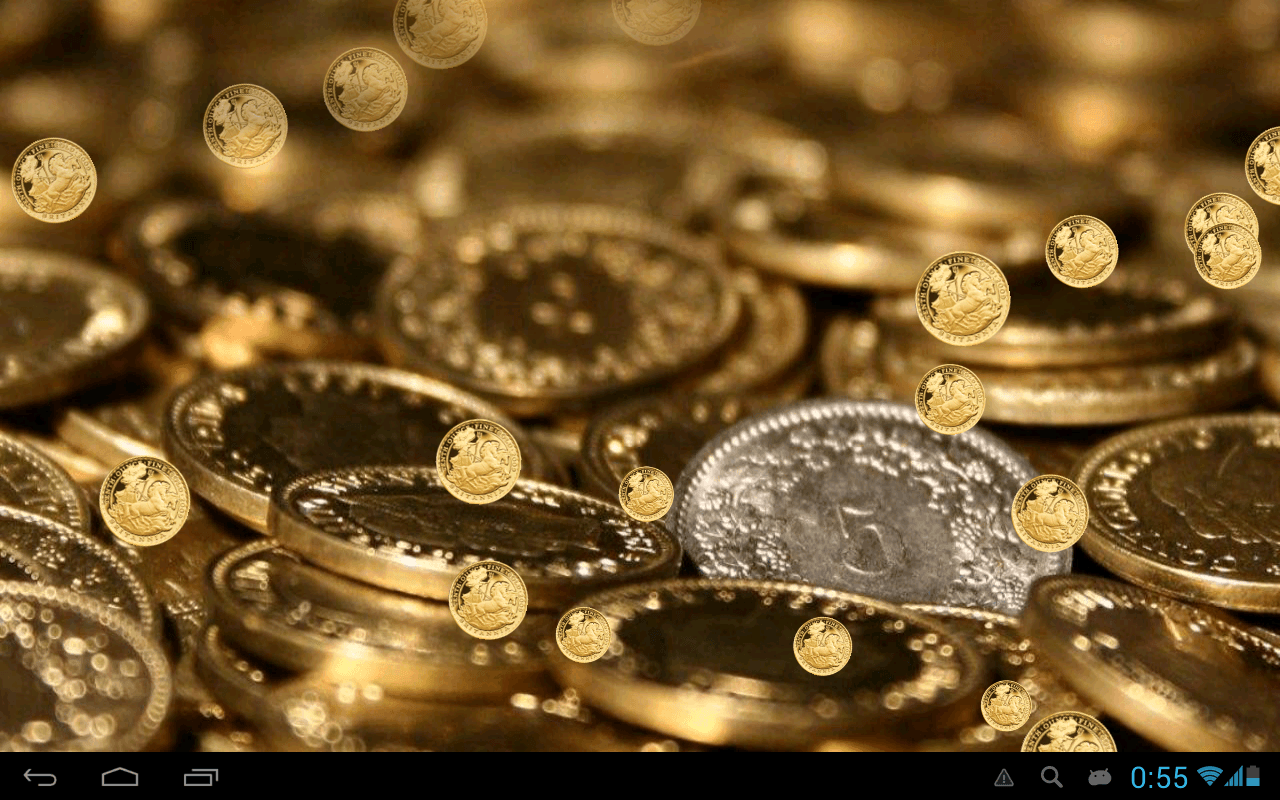 Monete d'oro sparse, 1280x800 HD, Desktop