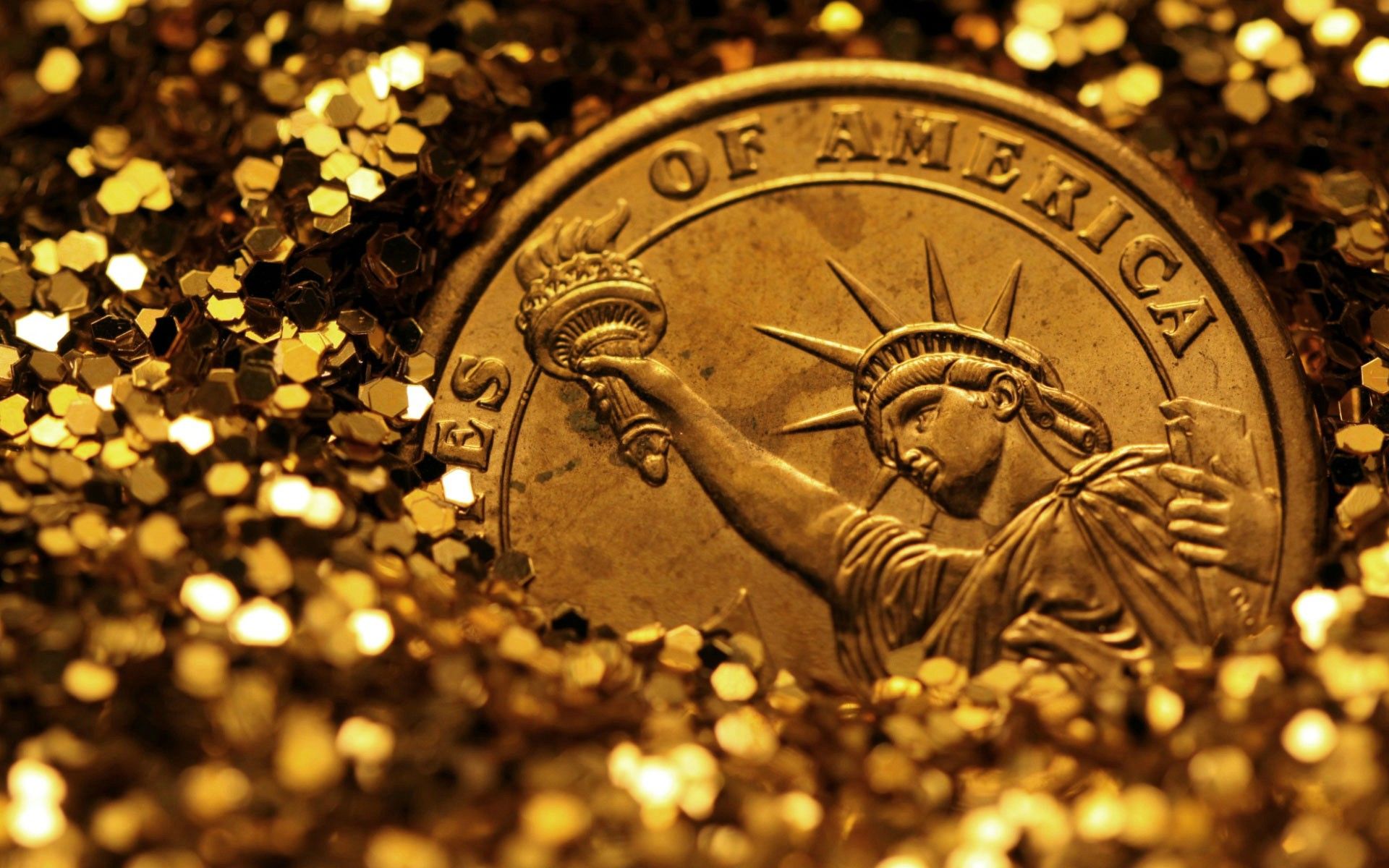Moneta dollaro americano oro, 1920x1200 Full HD+ WUXGA, PC