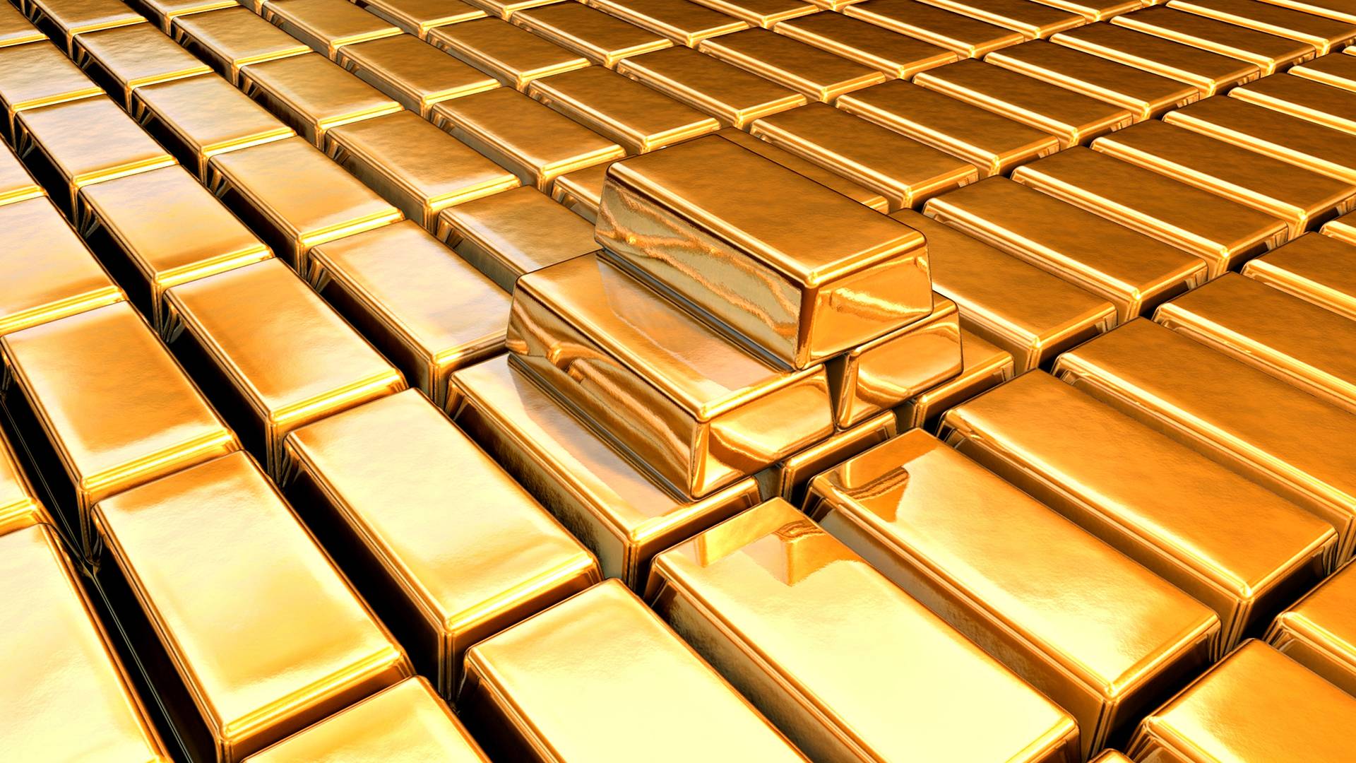 Lingotti d'oro in fila, 1920x1080 Full HD 1080p, PC Desktop