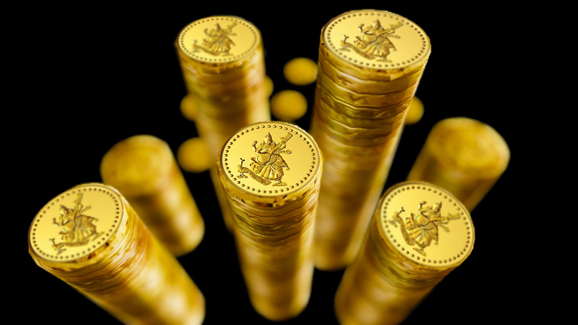 Pile monete d'oro antiche, 1920x1080 1080p, Desktop