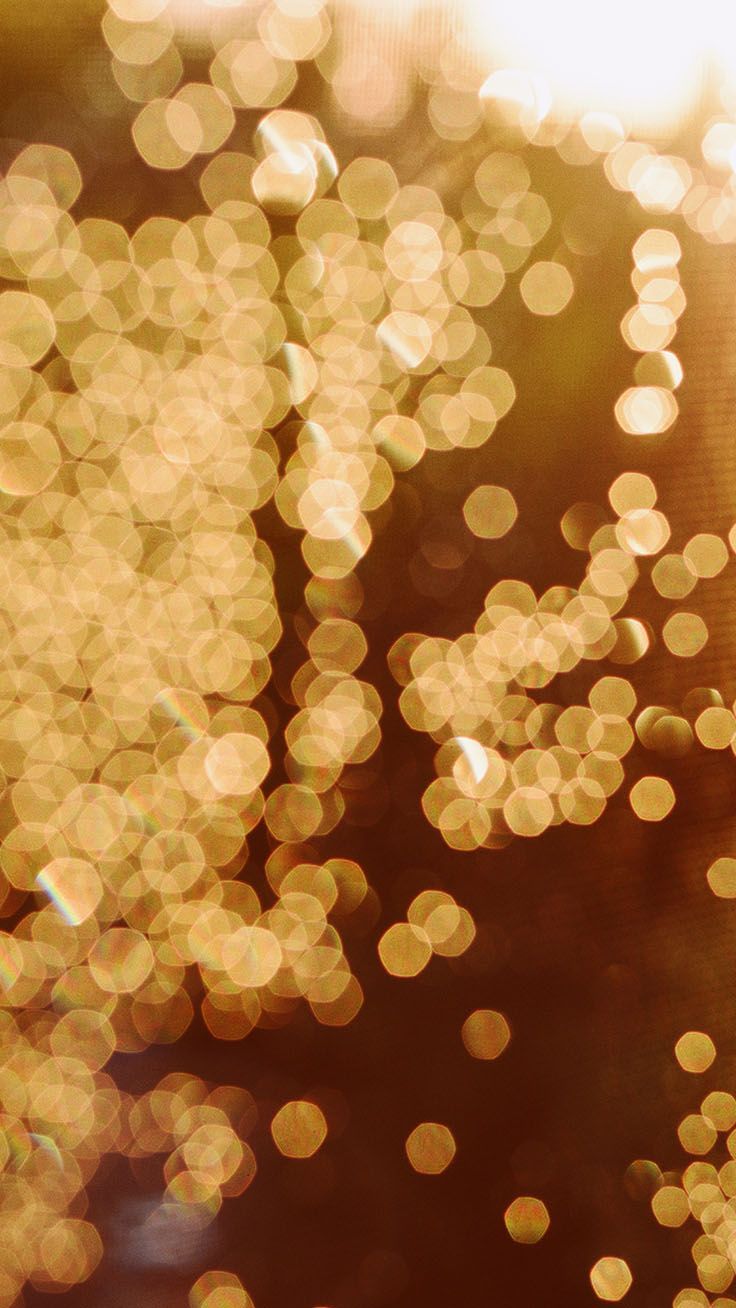 Luci dorate sfocate bokeh, 736x1308 Verticale, iPhone Pro