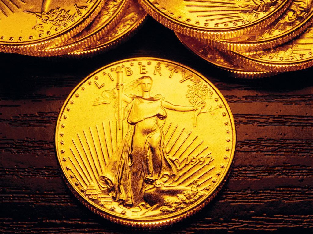 Monete d'oro Liberty, 1024x768 HD, Desktop
