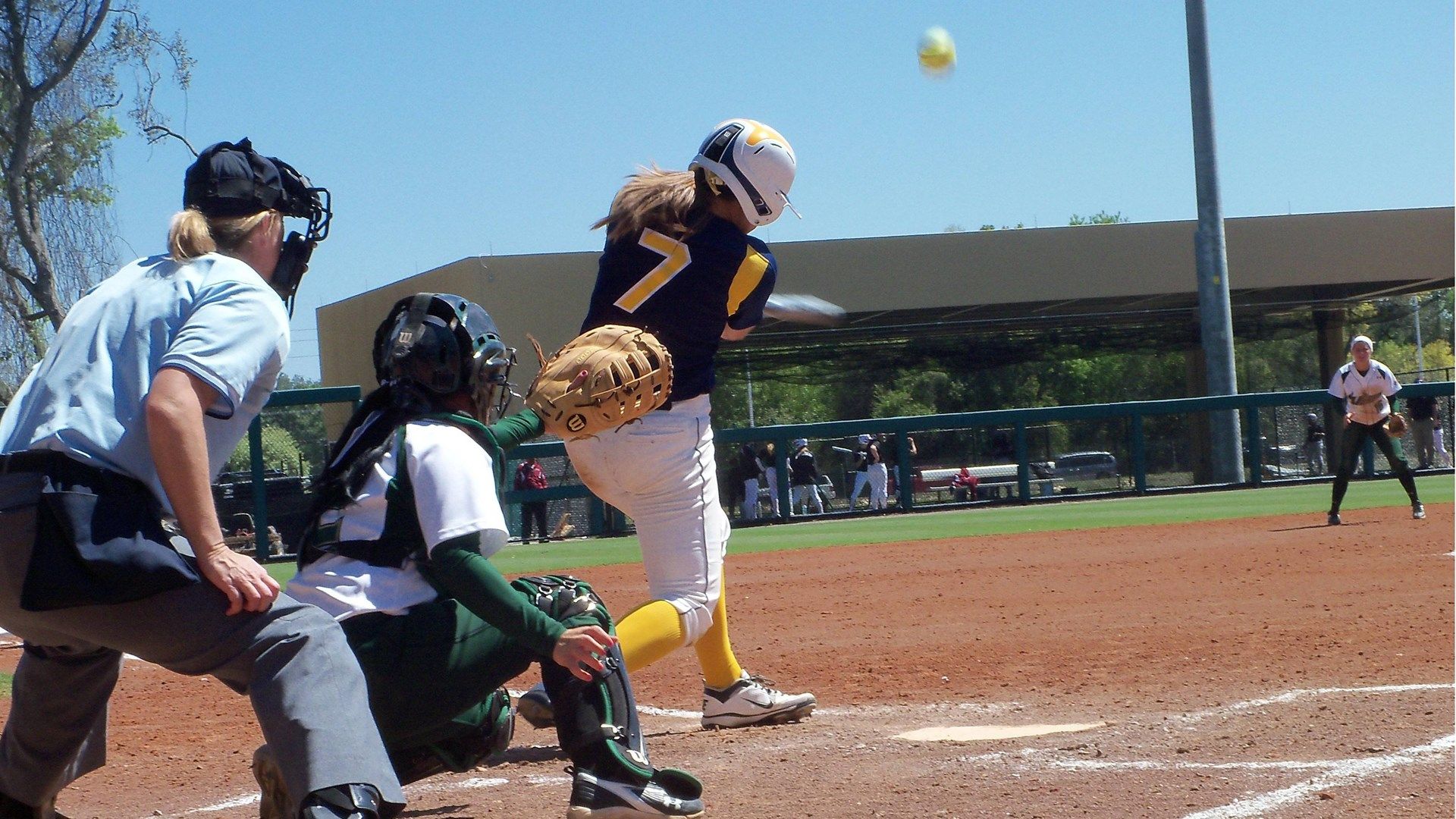 Ricevitore softball battuta campo, 1920x1080 1080p, PC Desktop