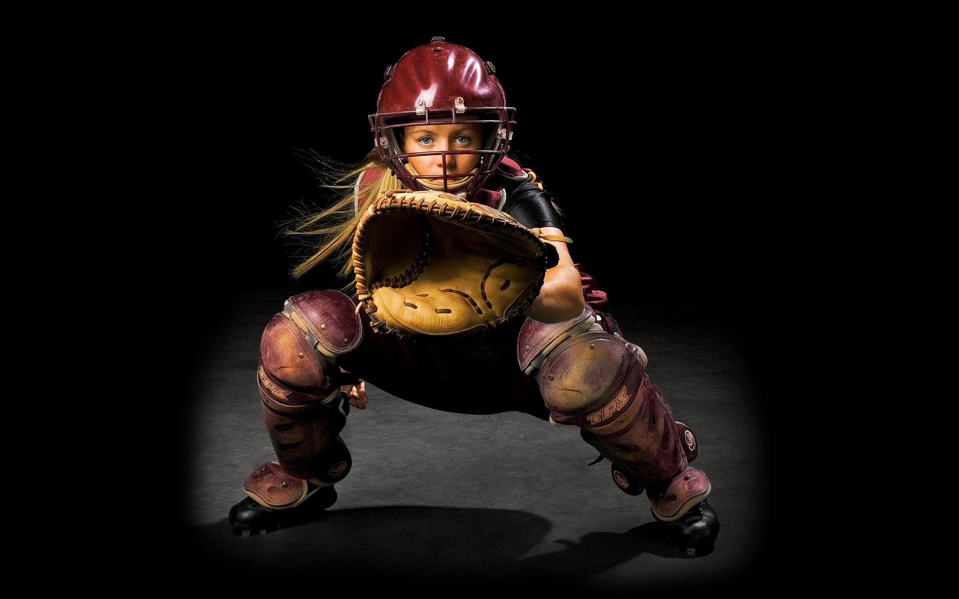 Ricevitore softball con casco rosso, 1920x1200 WUXGA, Desktop